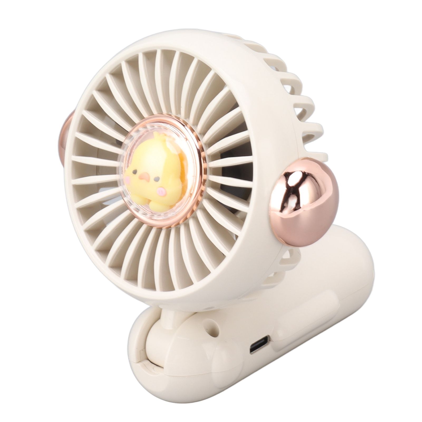 Foldable Mini Fan Cute Lightweight 900mAh Adjustable Low Noise Handheld Fan for Summer White - Image 5
