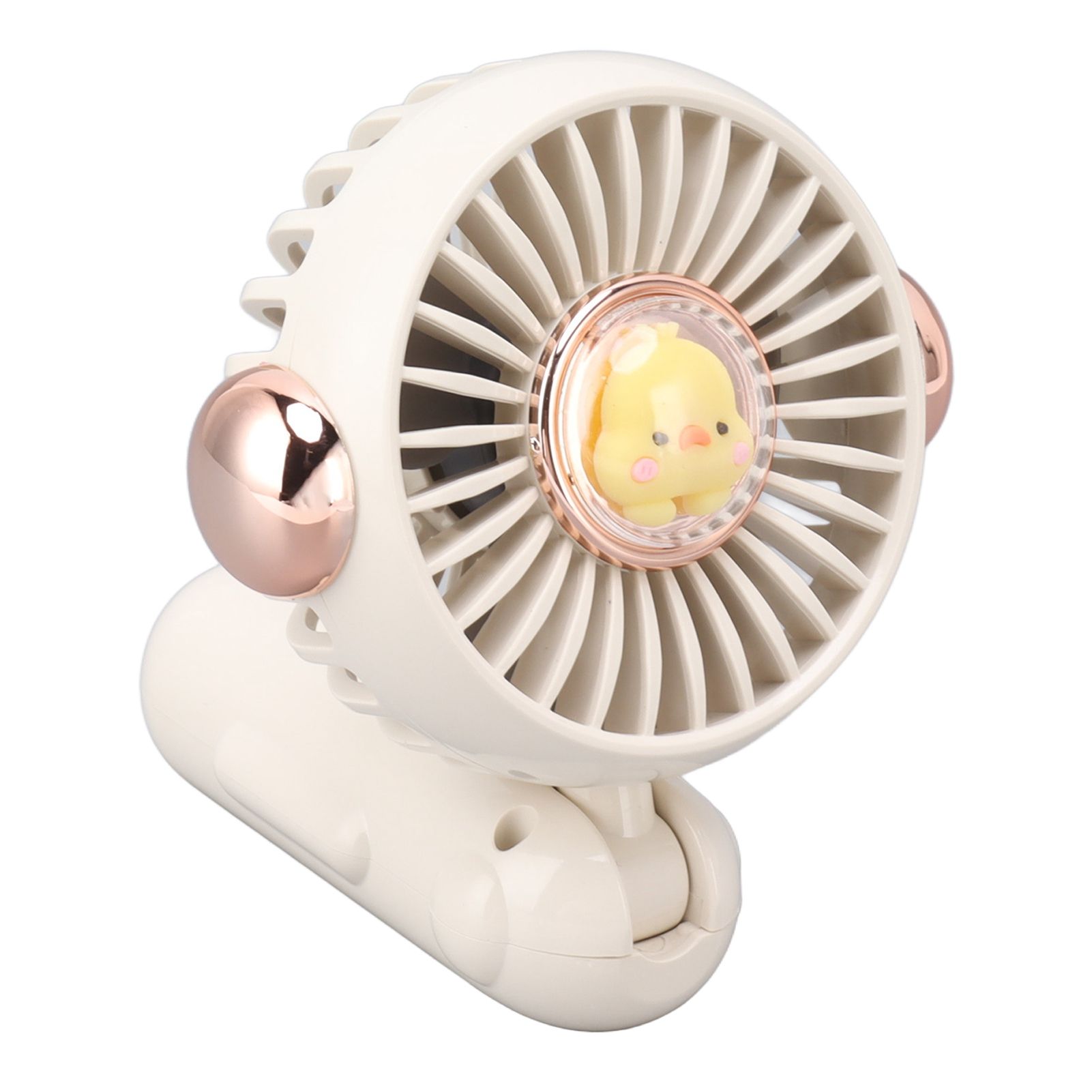 Foldable Mini Fan Cute Lightweight 900mAh Adjustable Low Noise Handheld Fan for Summer White - Image 6