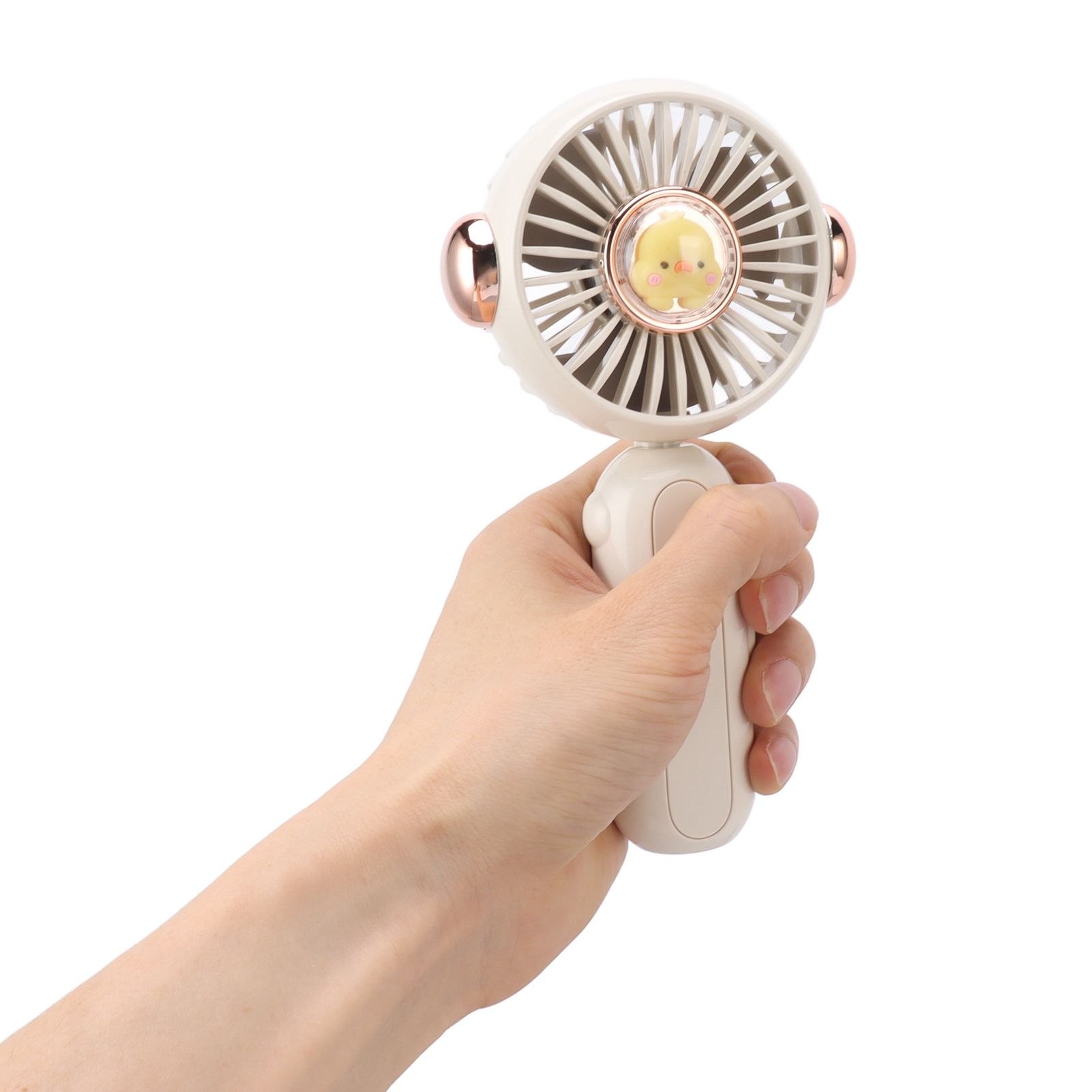 Foldable Mini Fan Cute Lightweight 900mAh Adjustable Low Noise Handheld Fan for Summer White - Image 8