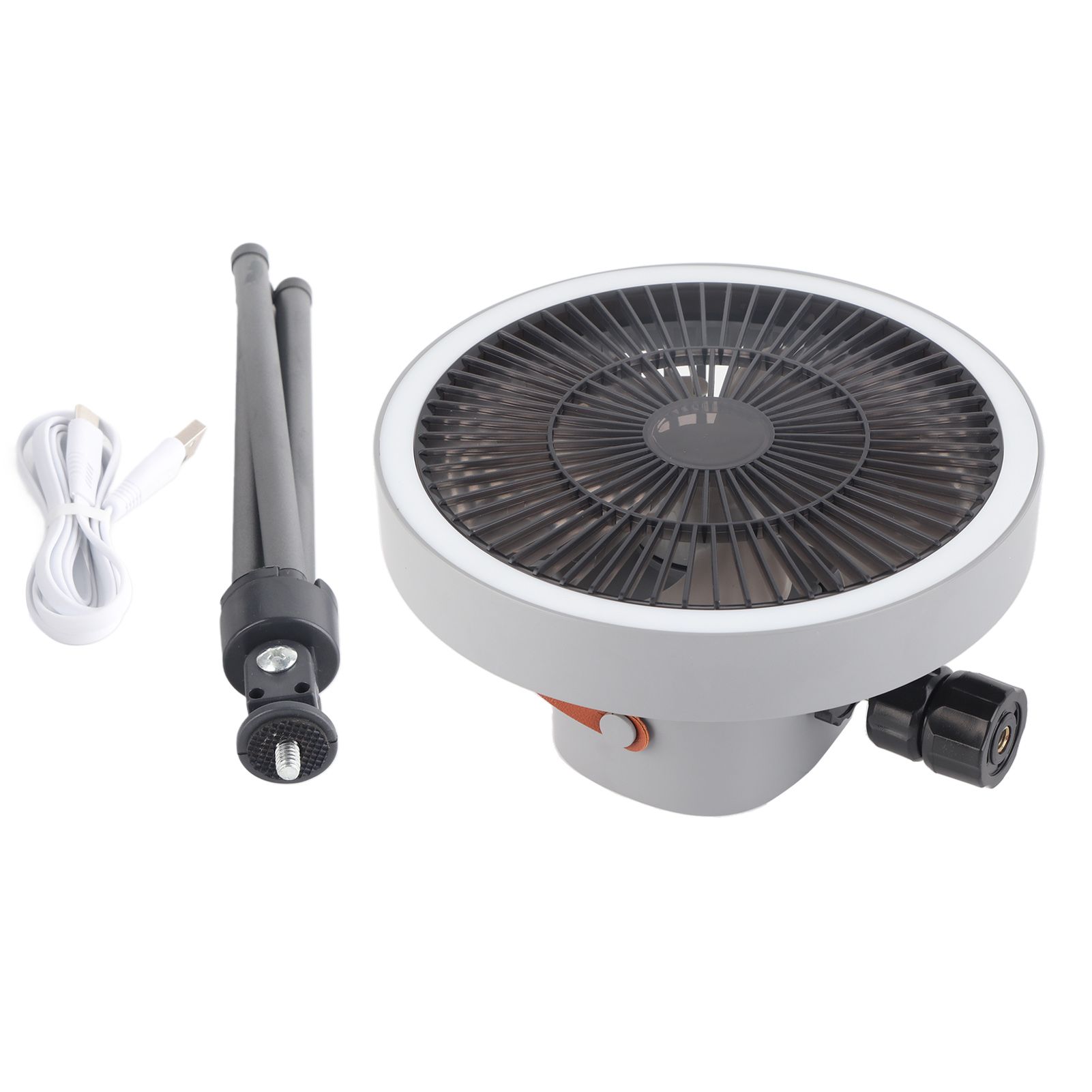 Portable USB Rechargeable Tripod Fan Outdoor Camping Tripod Fan for Outdoor Camping Tent Gray - Image 3