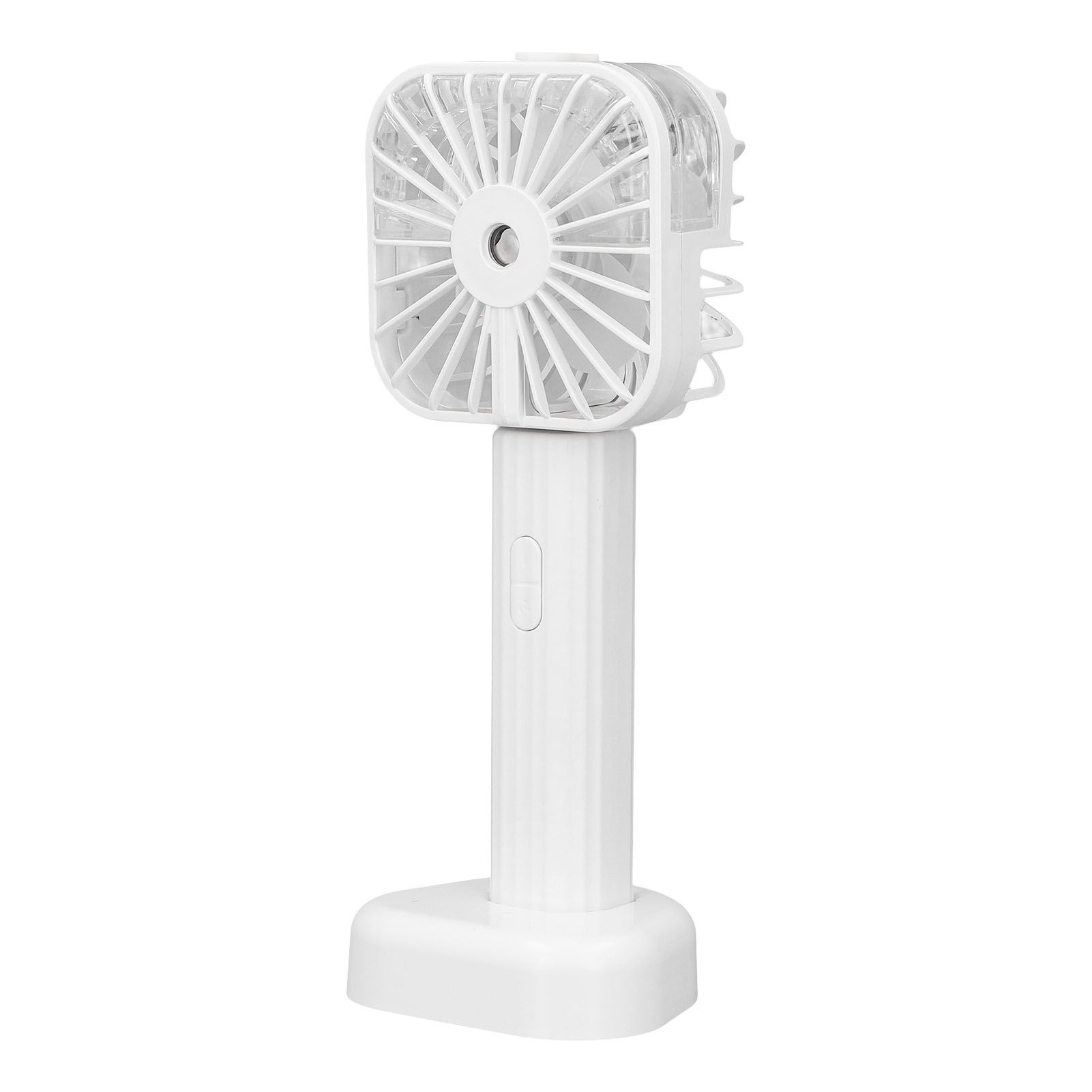 Hand Held Misting Fan Portable Battery Operated USB Rechargeable Quiet Spray Cooling Fan for Travel Outdoors White - Image 2