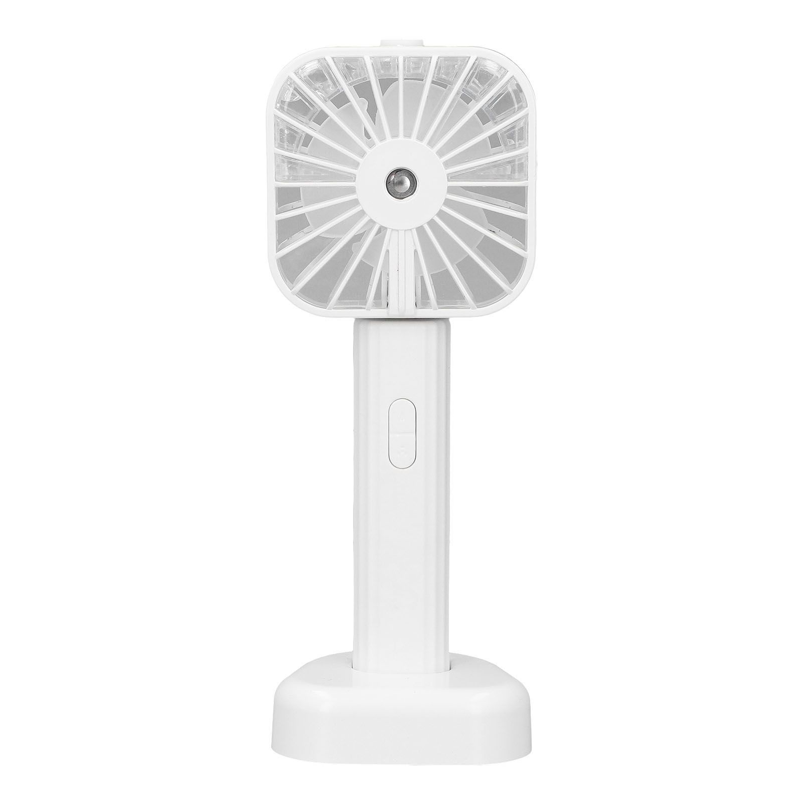 Hand Held Misting Fan Portable Battery Operated USB Rechargeable Quiet Spray Cooling Fan for Travel Outdoors White - Image 3