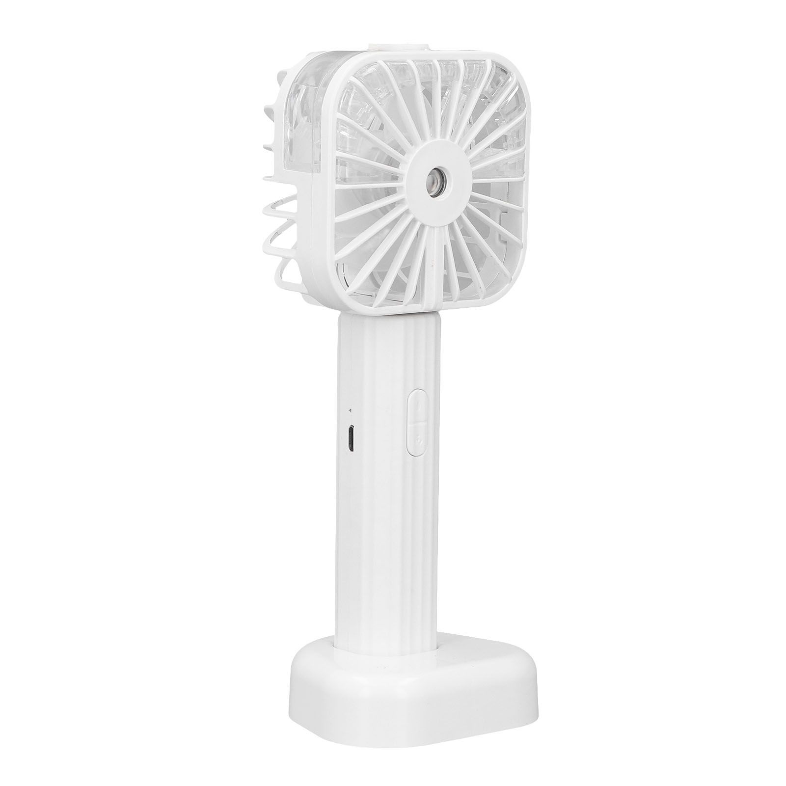 Hand Held Misting Fan Portable Battery Operated USB Rechargeable Quiet Spray Cooling Fan for Travel Outdoors White - Image 4