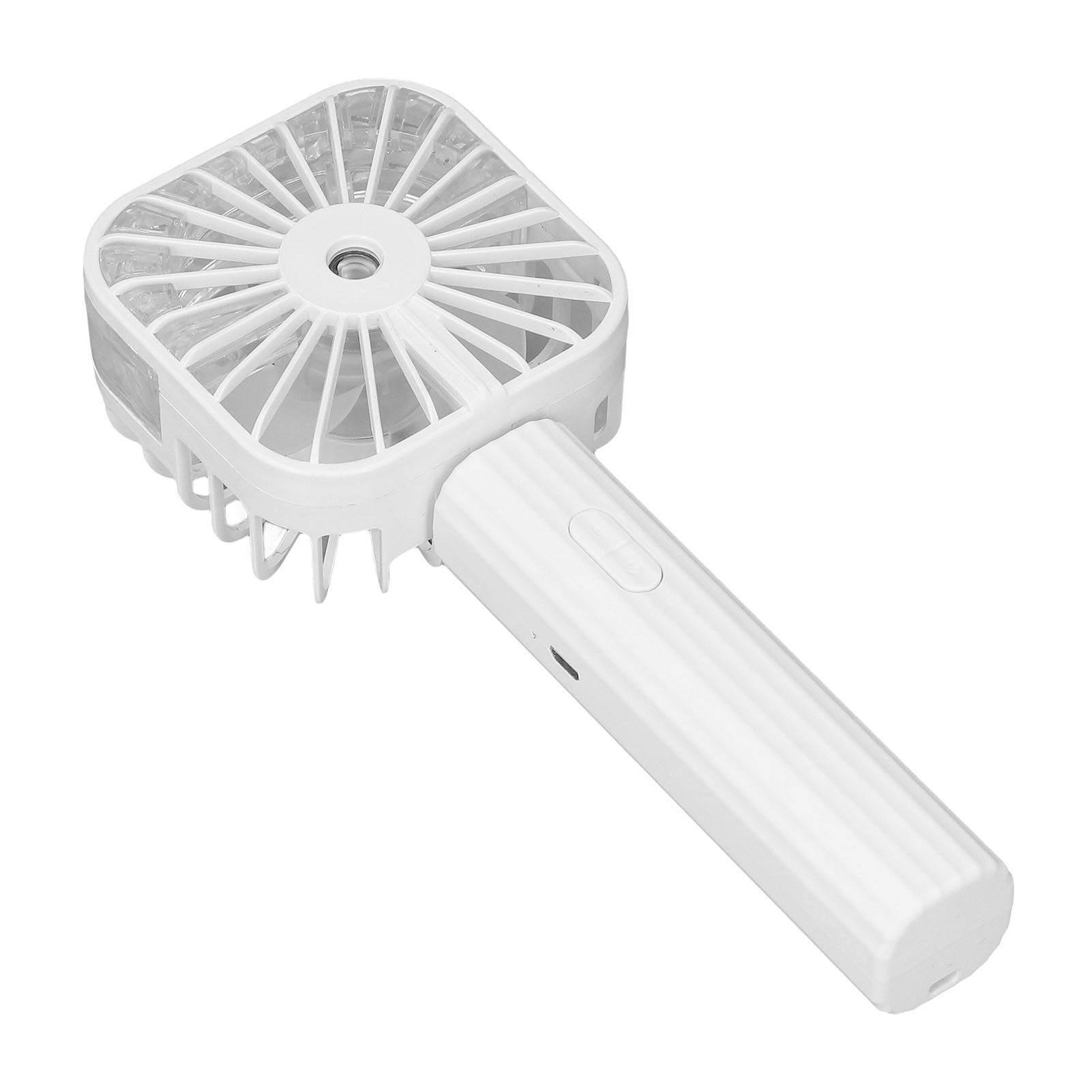 Hand Held Misting Fan Portable Battery Operated USB Rechargeable Quiet Spray Cooling Fan for Travel Outdoors White - Image 5