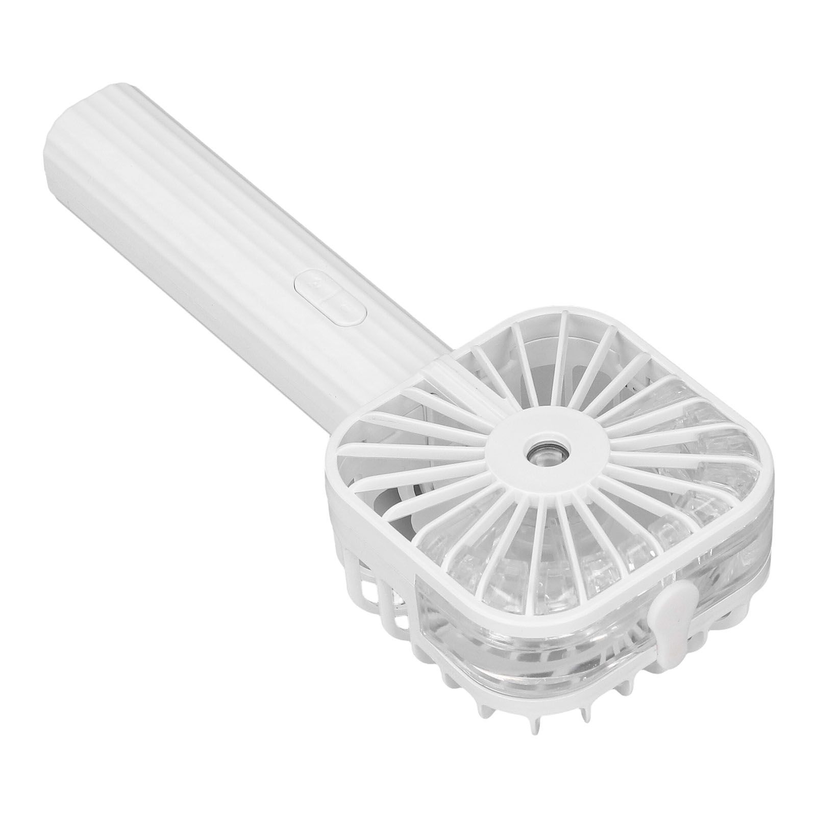 Hand Held Misting Fan Portable Battery Operated USB Rechargeable Quiet Spray Cooling Fan for Travel Outdoors White - Image 8