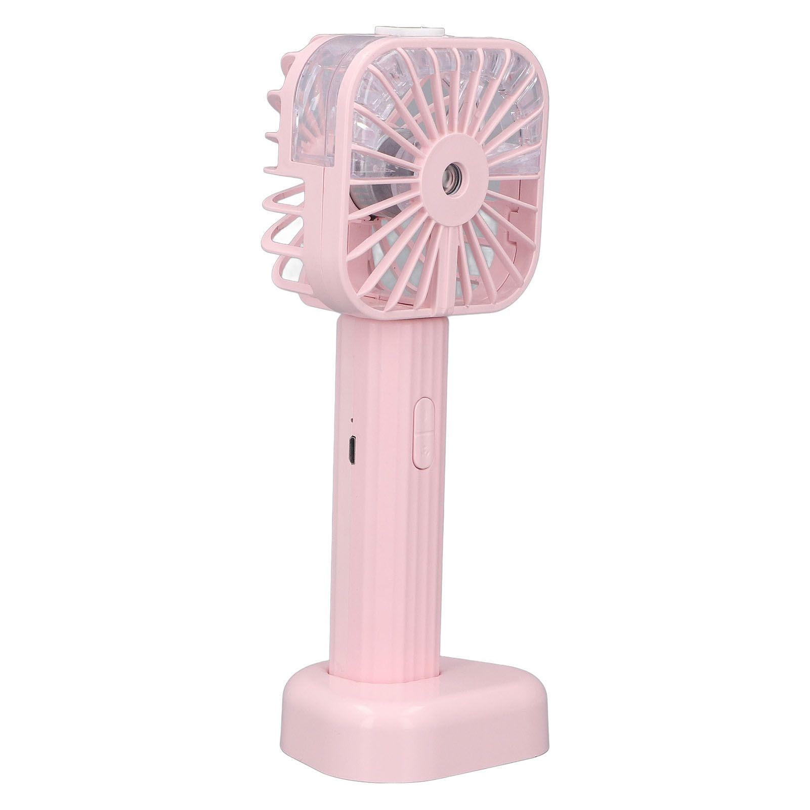 Hand Held Misting Fan Portable Battery Operated USB Rechargeable Quiet Spray Cooling Fan for Travel Outdoors Pink - Image 4