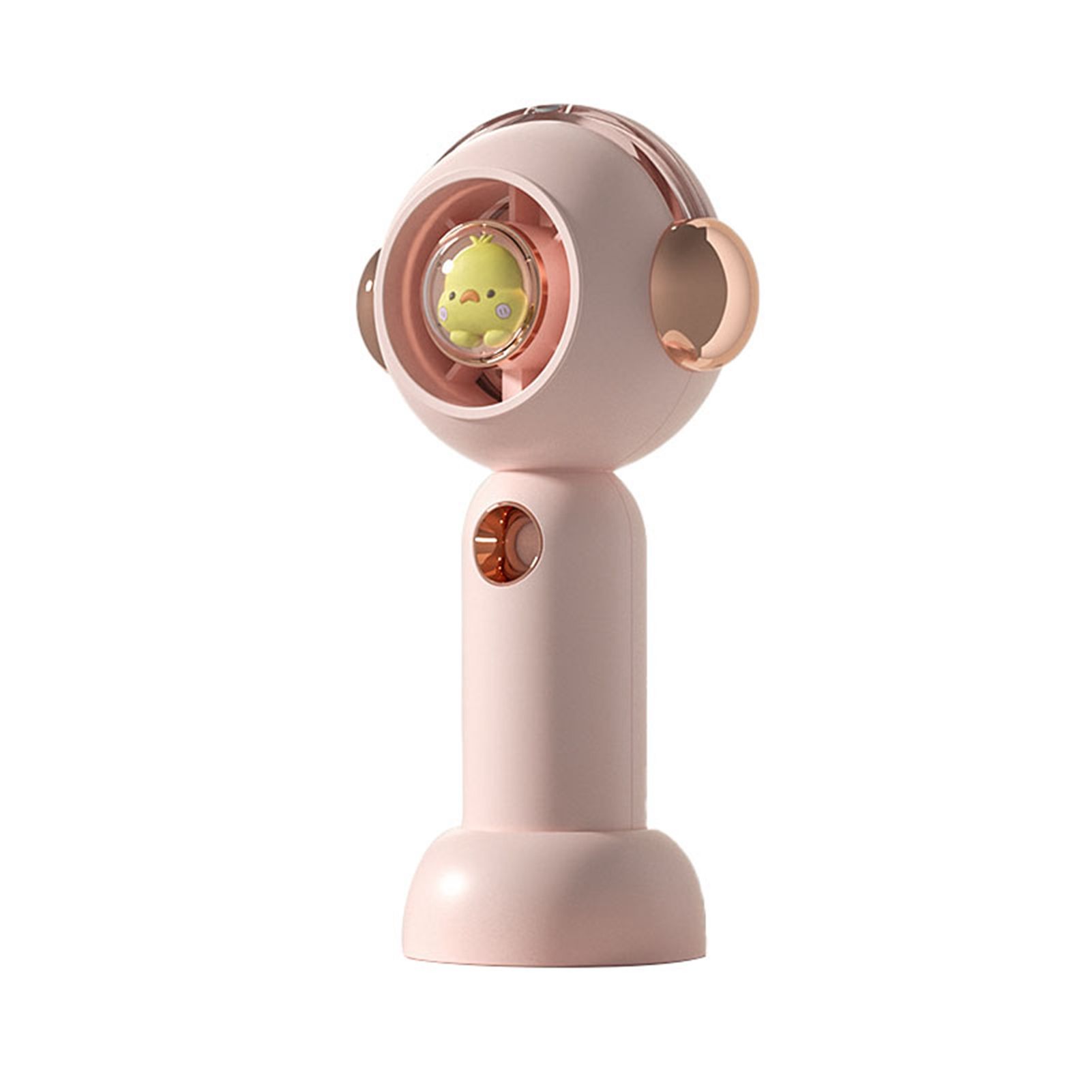 Portable Handheld Misting Fan Cute Cartoon USB Rechargeable Personal Fan for Outdoor Indoor Pink - Image 1
