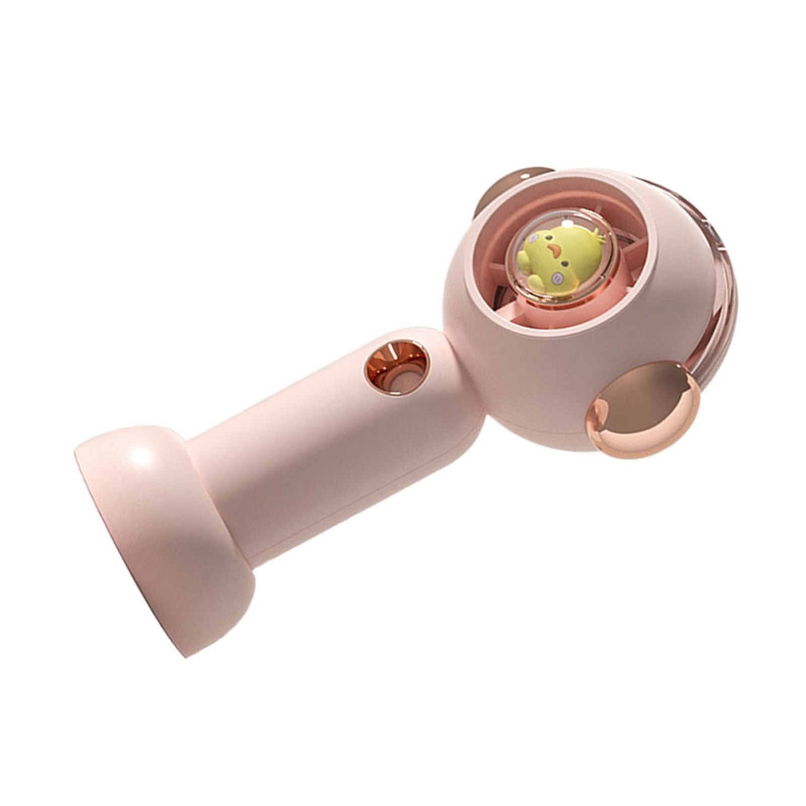 Portable Handheld Misting Fan Cute Cartoon USB Rechargeable Personal Fan for Outdoor Indoor Pink - Image 2