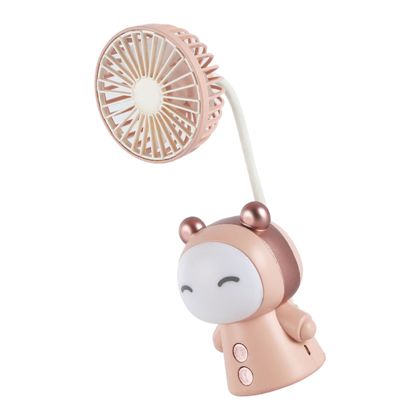 Mini Handheld Fan Portable USB Rechargeable Fan ABS Foldable Desk Fan for Home Travel Office Library Pink - Image 6