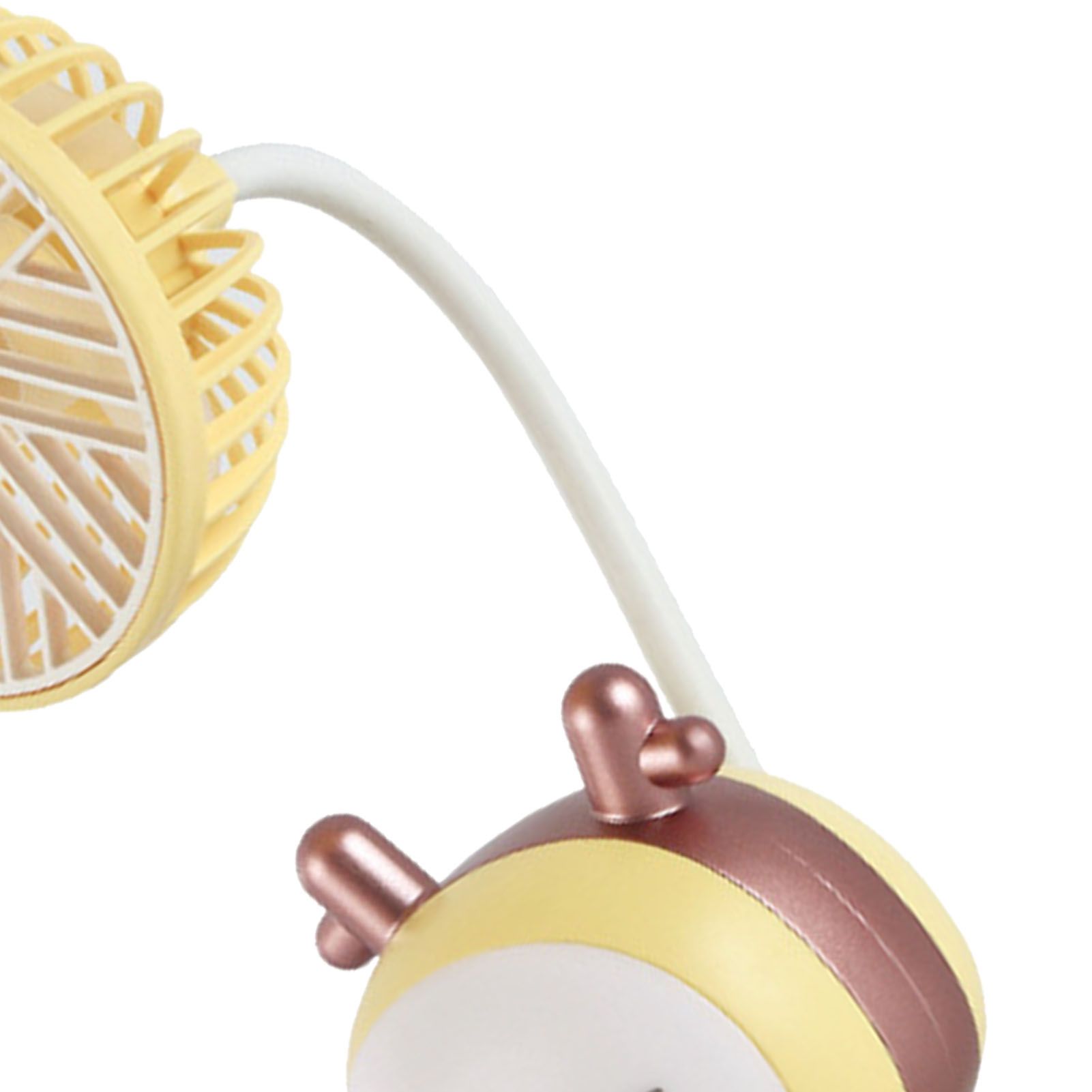 Mini Handheld Fan Portable USB Rechargeable Fan ABS Foldable Desk Fan for Home Travel Office Library Lemon - Image 8