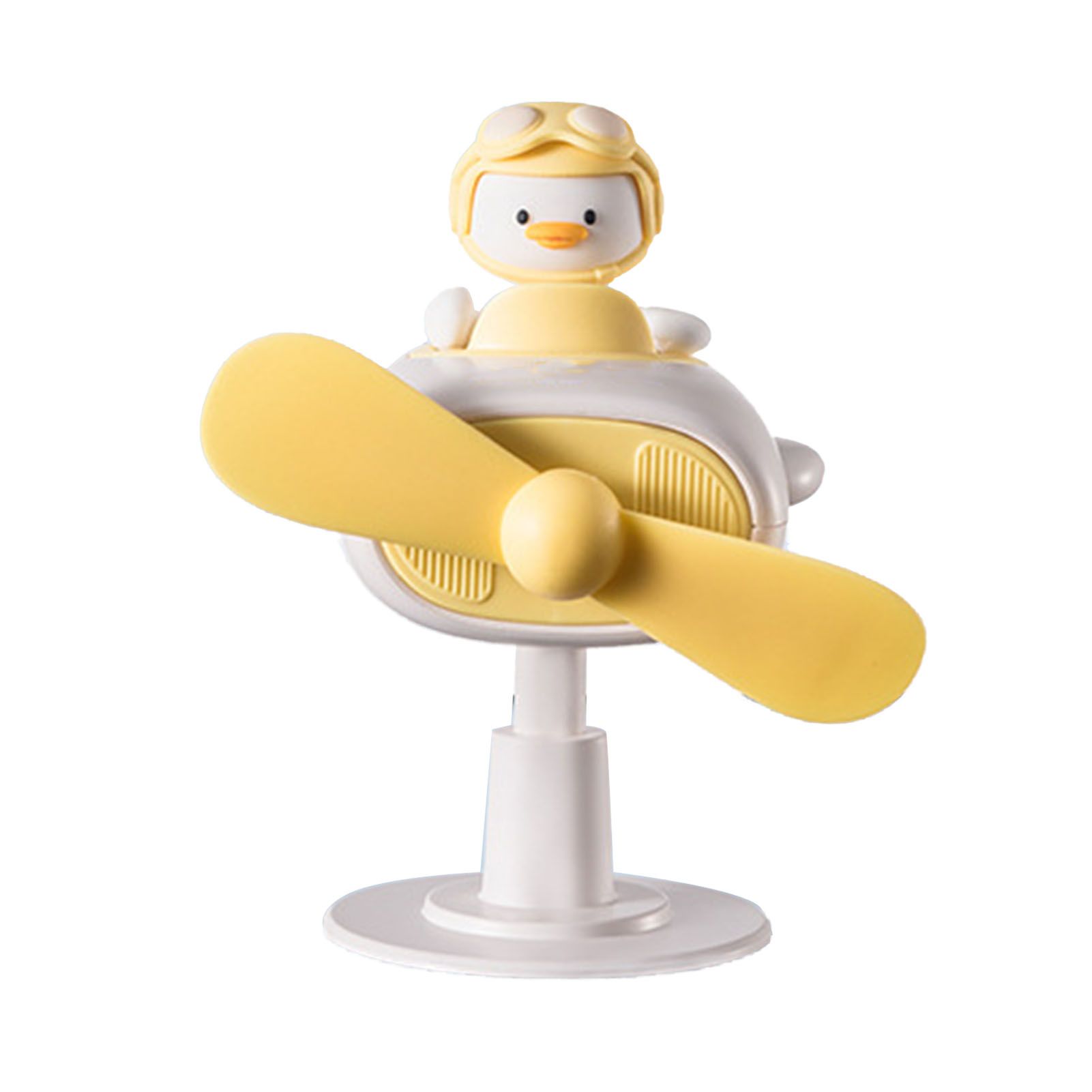 Clip On Fan Portable Small Fan with Cord Powered Small Fan with Sturdy Clamp Mini Table Fan Personal Desk Fan Duck Shape Yellow - Image 2