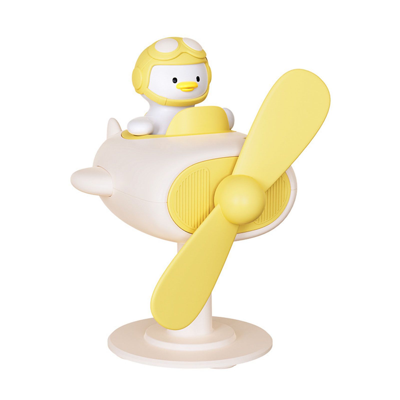 Clip On Fan Portable Small Fan with Cord Powered Small Fan with Sturdy Clamp Mini Table Fan Personal Desk Fan Duck Shape Yellow - Image 3