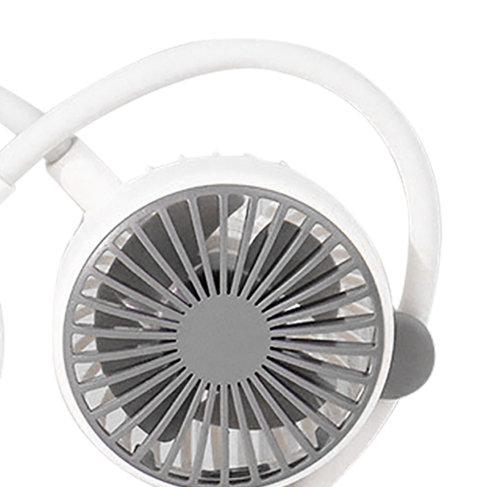 Portable Neck Fan Bendable Wearable USB Rechargeable Hand Free Mini Hanging Fan for Office Travel White - Image 8