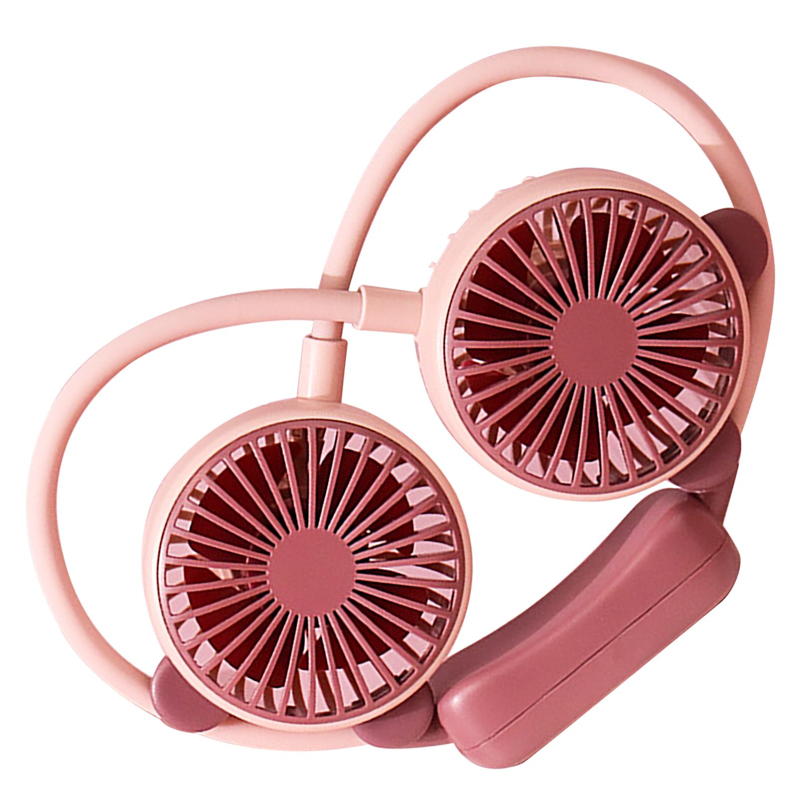 Portable Neck Fan Bendable Wearable USB Rechargeable Hand Free Mini Hanging Fan for Office Travel Taro Purple - Image 4
