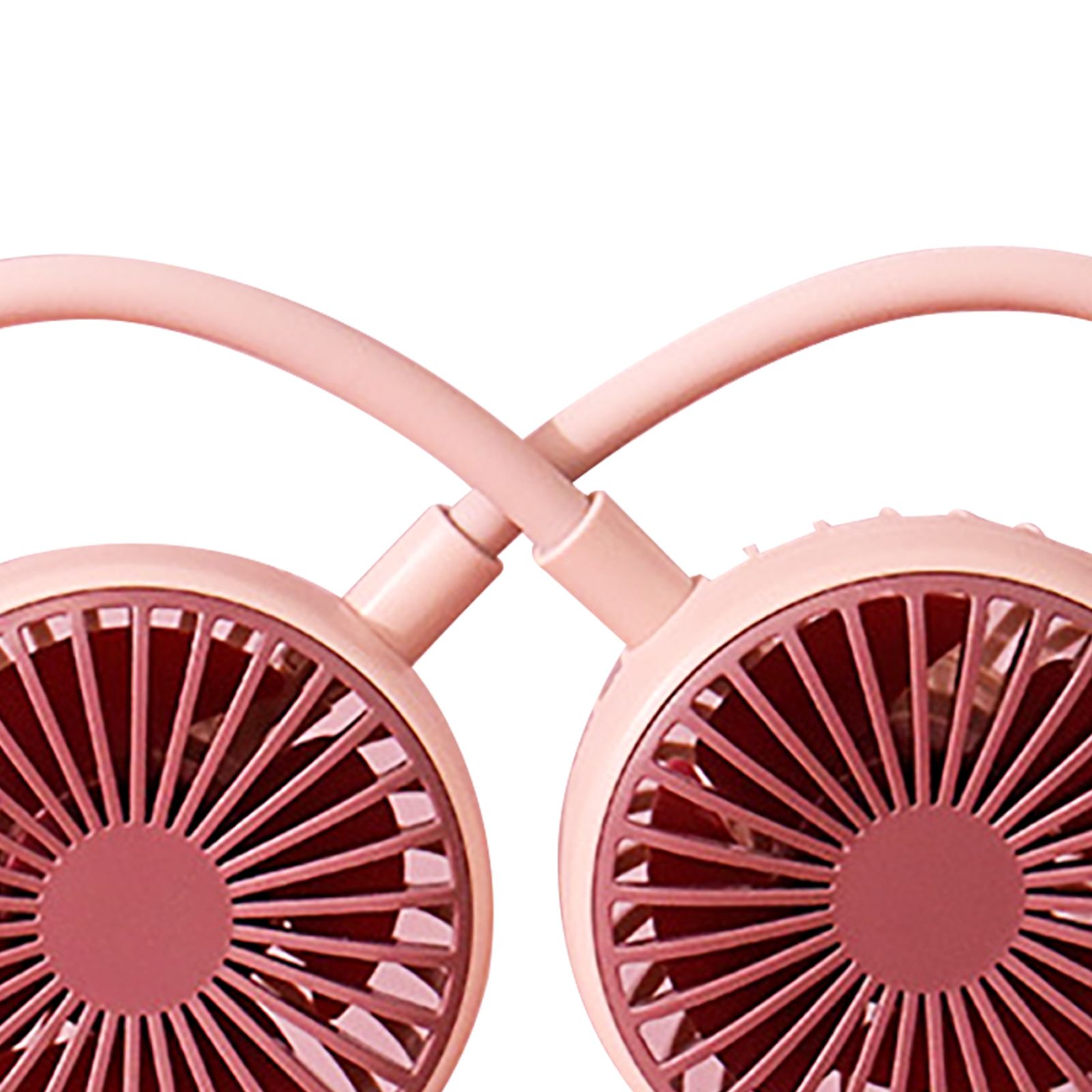 Portable Neck Fan Bendable Wearable USB Rechargeable Hand Free Mini Hanging Fan for Office Travel Taro Purple - Image 7