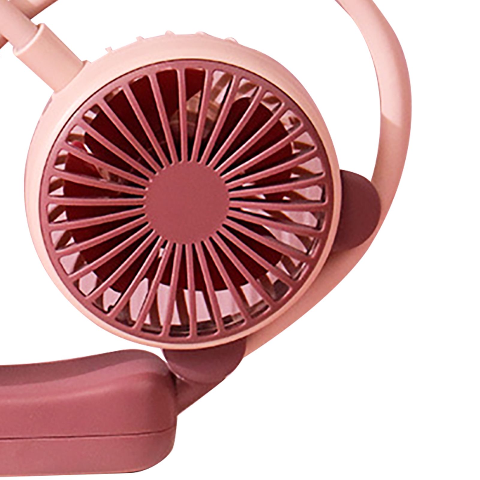 Portable Neck Fan Bendable Wearable USB Rechargeable Hand Free Mini Hanging Fan for Office Travel Taro Purple - Image 8
