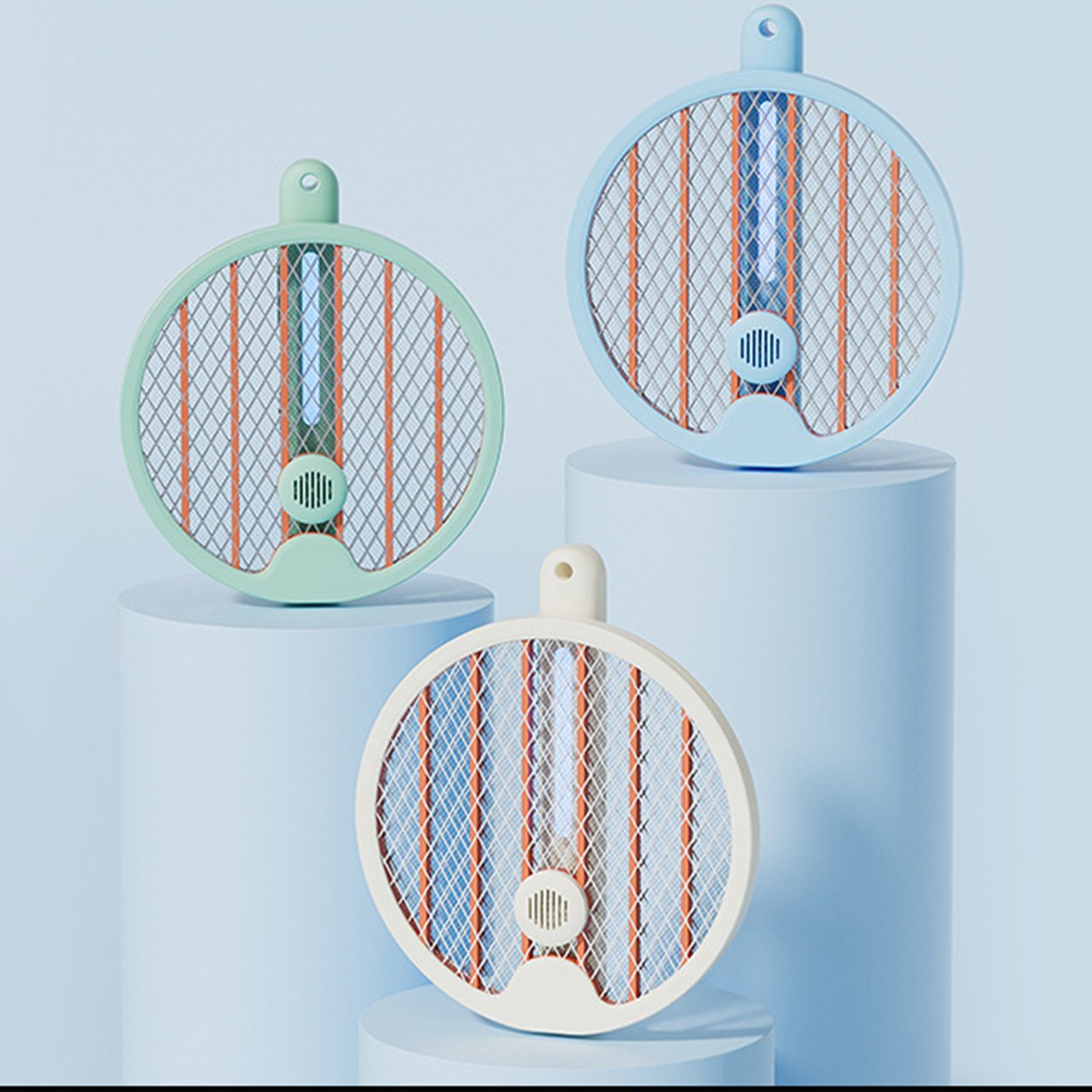 Electric Fly Swatter Racket 4 in 1 Automatic Portable Handheld Electric Fly Racket Bedroom Backyard Patio Camping Grass Green - Image 5