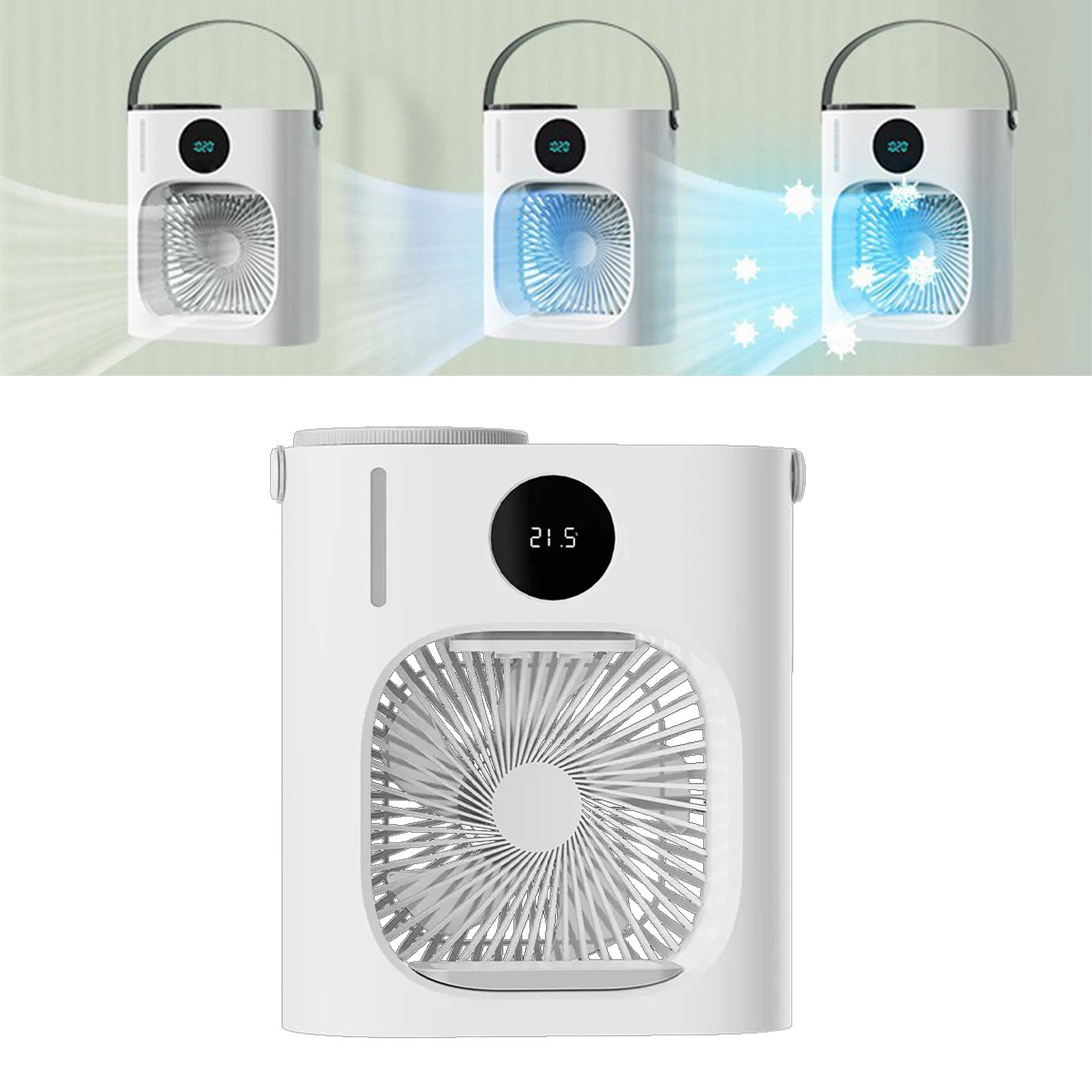 Mini Air Conditioner 900ML 3 Speeds Low Noise Cooling Humidifying USB Portable Air Cooler - Image 4