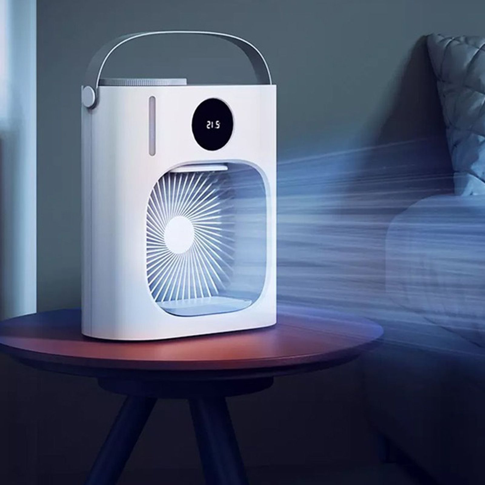 Mini Air Conditioner 900ML 3 Speeds Low Noise Cooling Humidifying USB Portable Air Cooler - Image 6