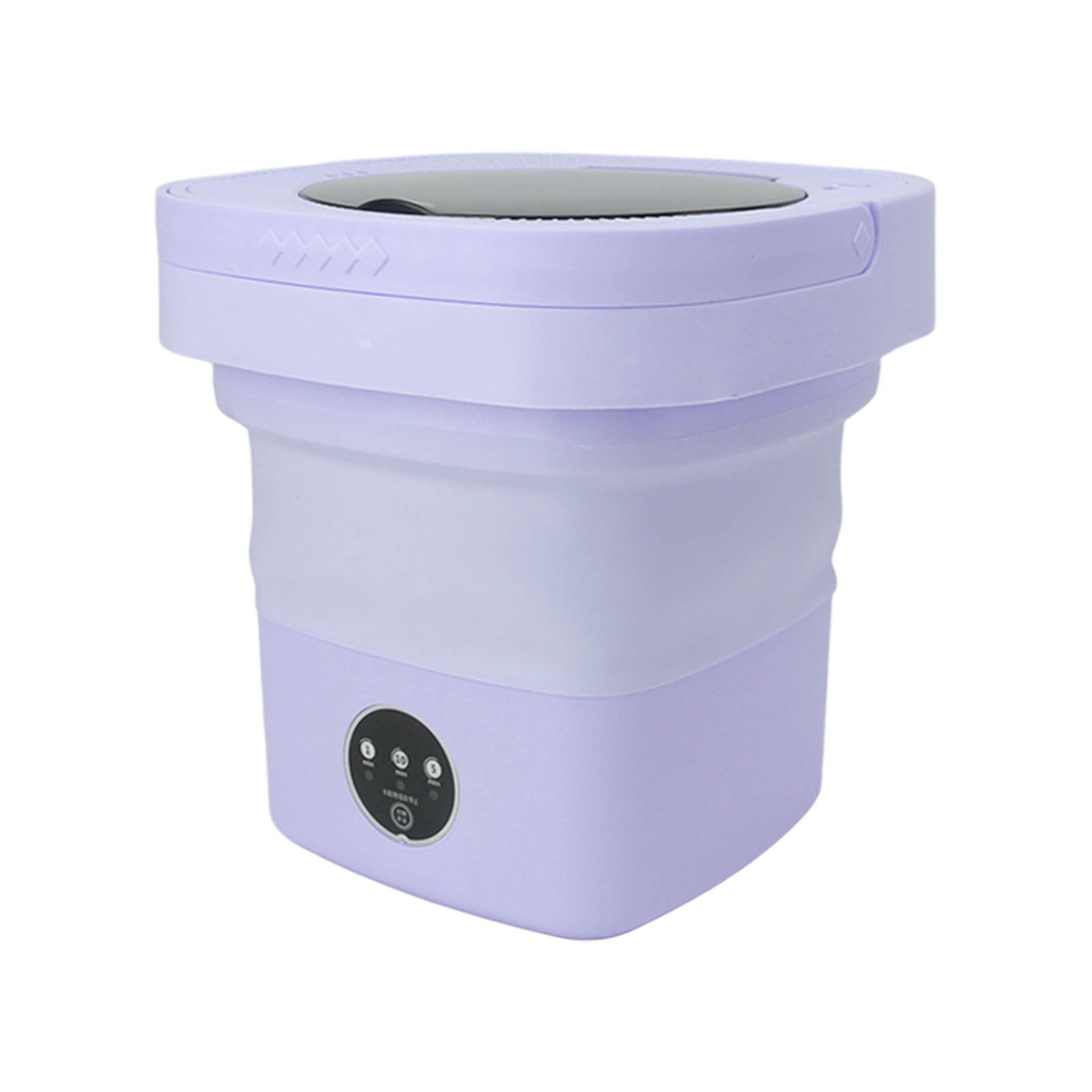6.5L Washing Machine Folding Portable Automatic Deep Cleaning Wash and Spin Dry Washer with Water Tube 100‑240V Purple AU Plug - Image 3