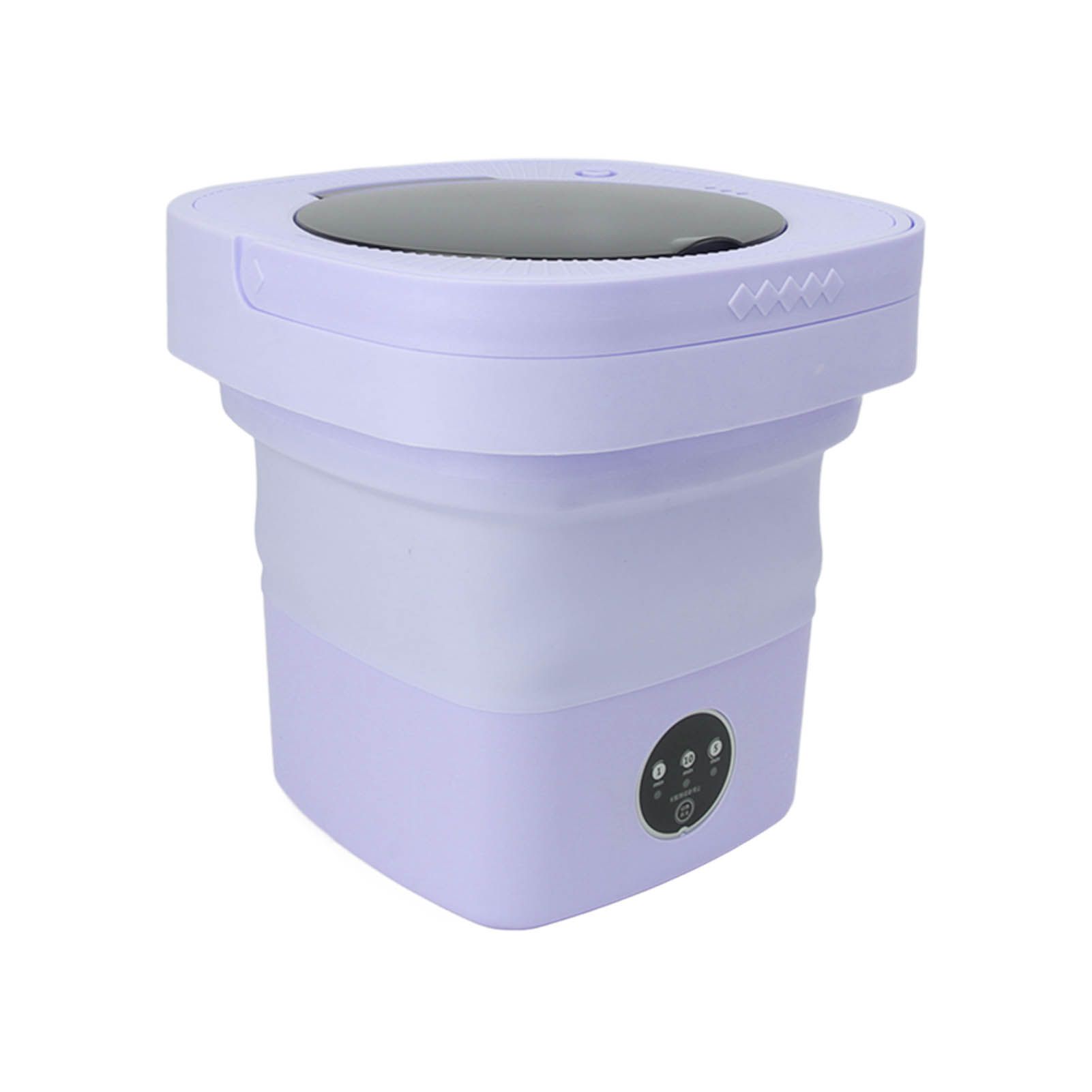 6.5L Washing Machine Folding Portable Automatic Deep Cleaning Wash and Spin Dry Washer with Water Tube 100‑240V Purple AU Plug - Image 4