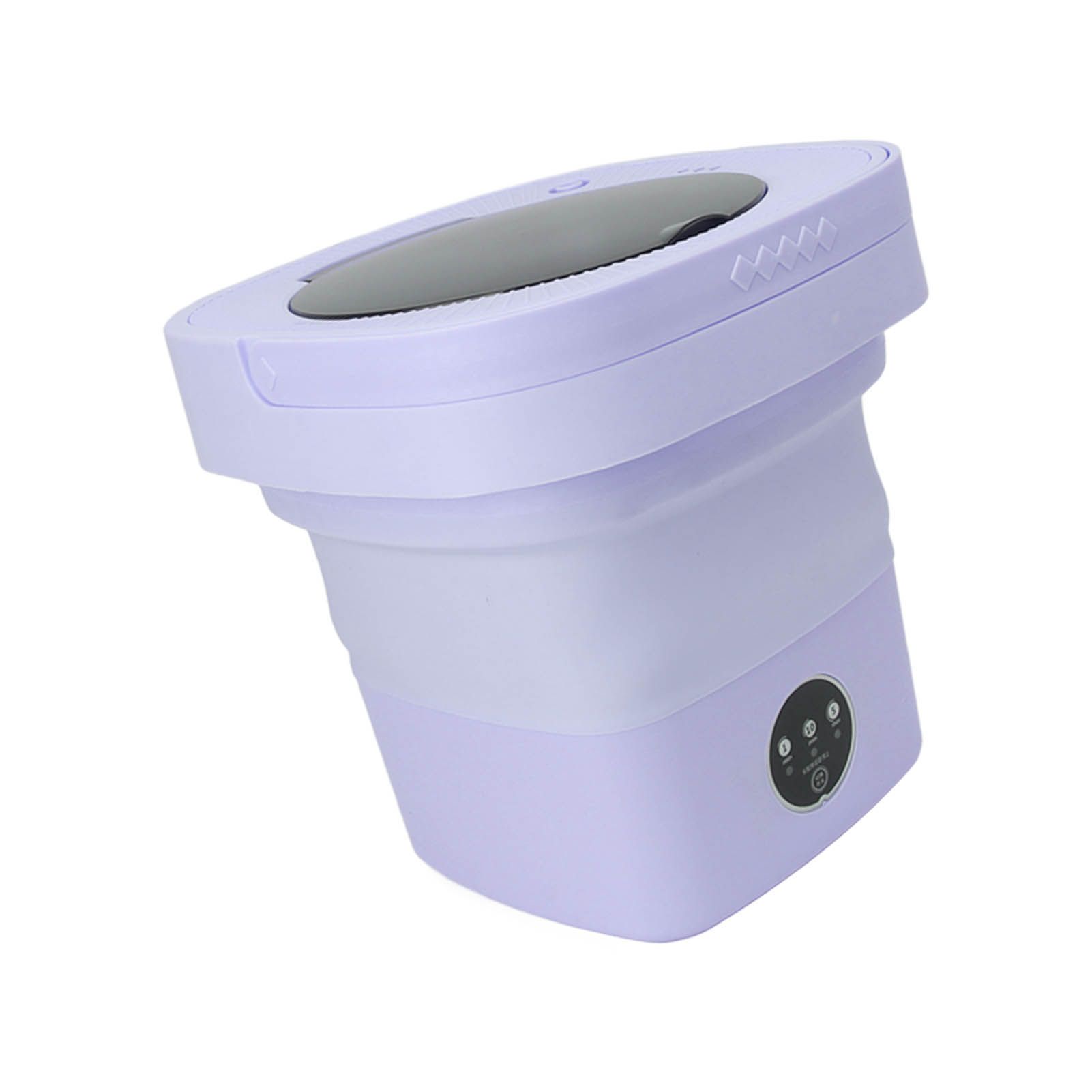 6.5L Washing Machine Folding Portable Automatic Deep Cleaning Wash and Spin Dry Washer with Water Tube 100‑240V Purple AU Plug - Image 6