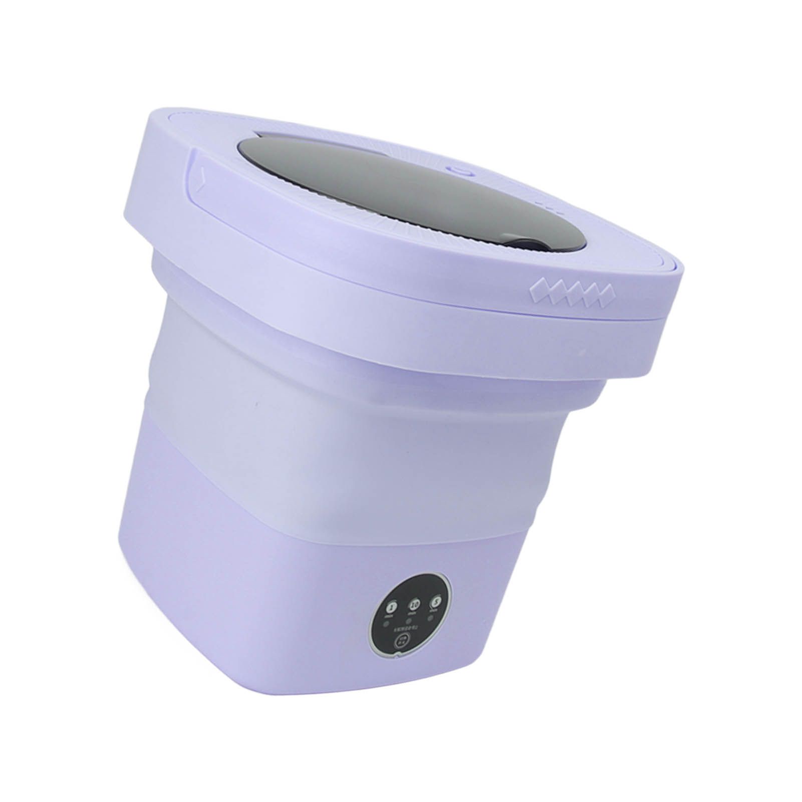 6.5L Washing Machine Folding Portable Automatic Deep Cleaning Wash and Spin Dry Washer with Water Tube 100‑240V Purple AU Plug - Image 7