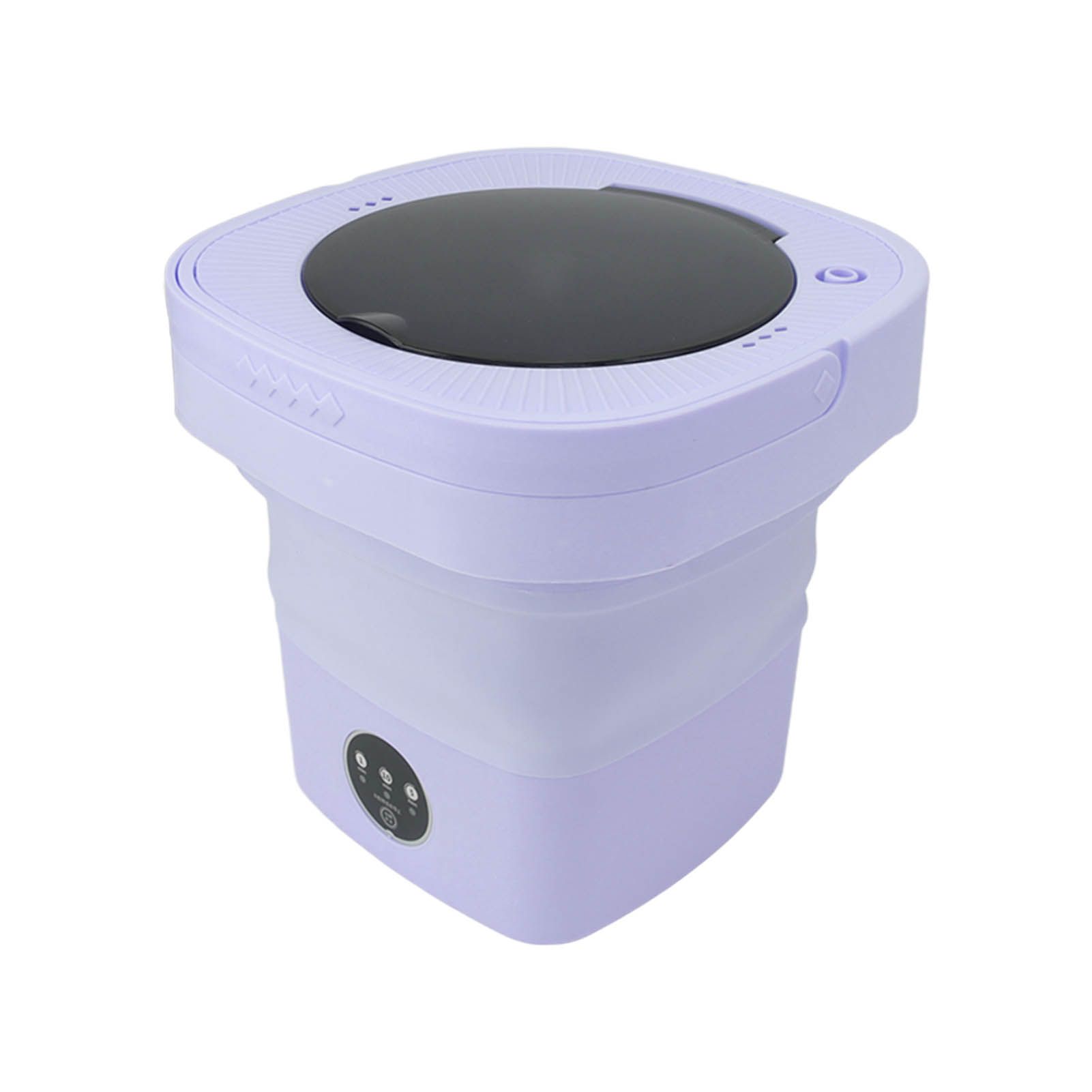 6.5L Washing Machine Folding Portable Automatic Deep Cleaning Wash and Spin Dry Washer with Water Tube 100‑240V Purple AU Plug - Image 8