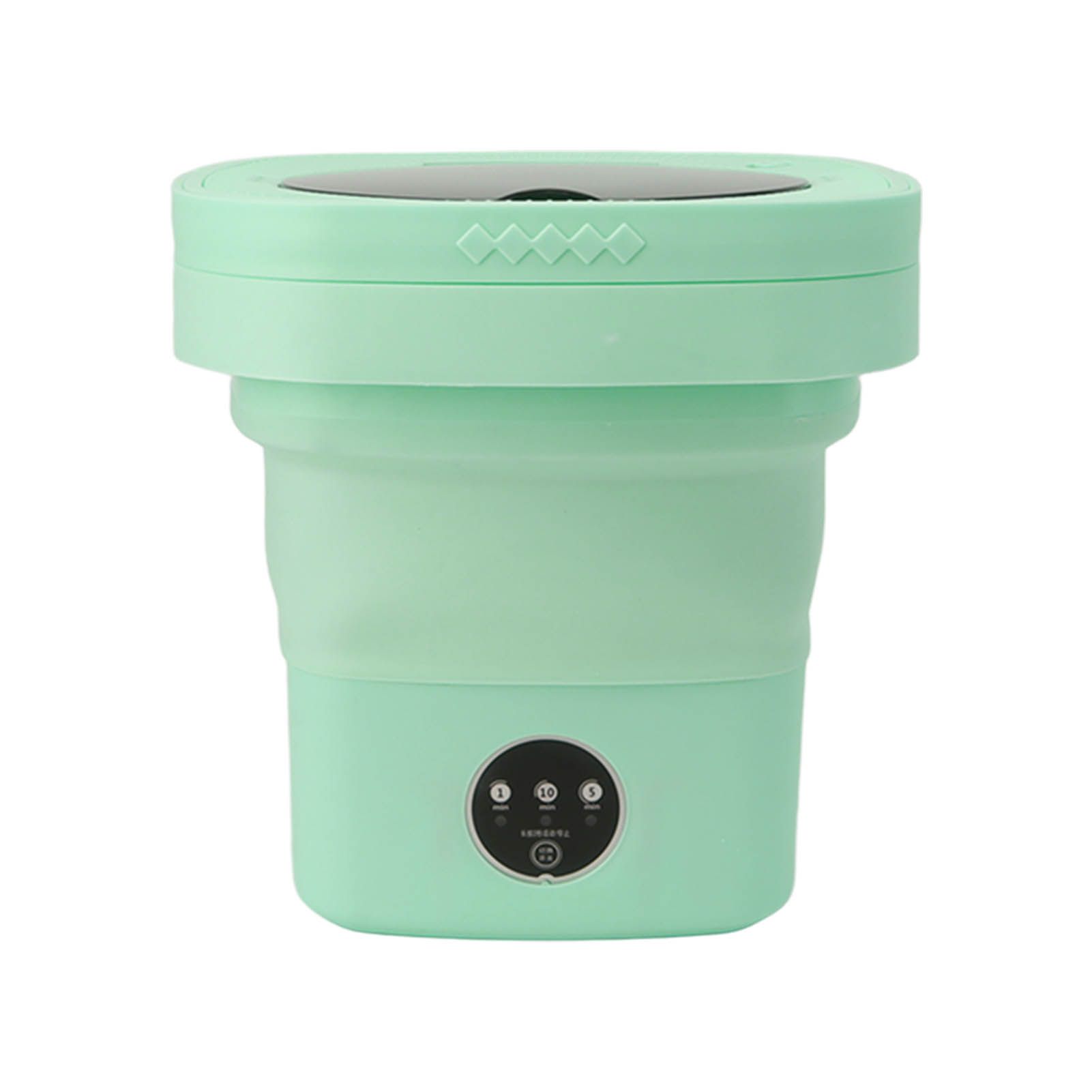 6.5L Washing Machine Folding Portable Automatic Deep Cleaning Wash and Spin Dry Washer with Water Tube 100‑240V Green AU Plug - Image 2