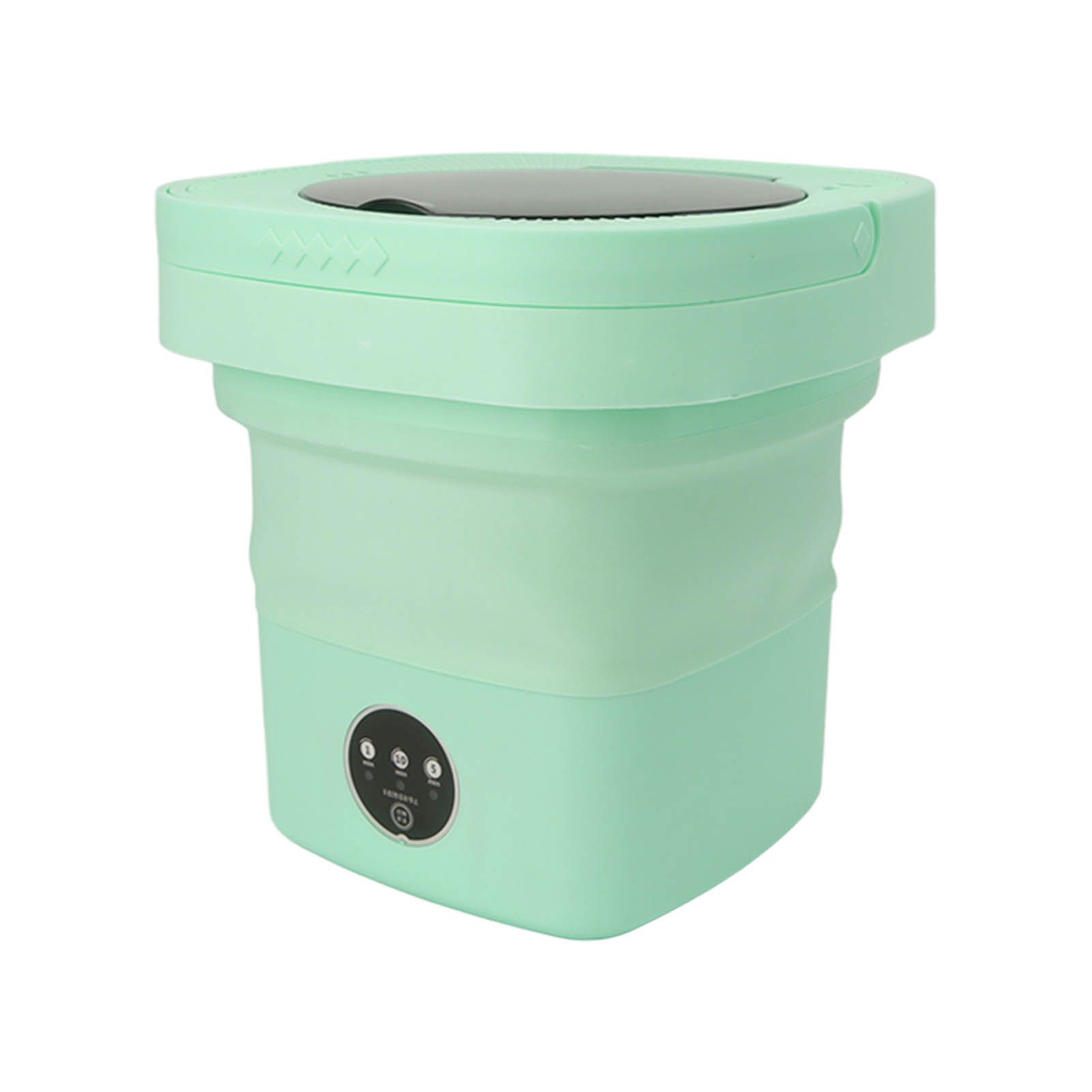 6.5L Washing Machine Folding Portable Automatic Deep Cleaning Wash and Spin Dry Washer with Water Tube 100‑240V Green AU Plug - Image 3