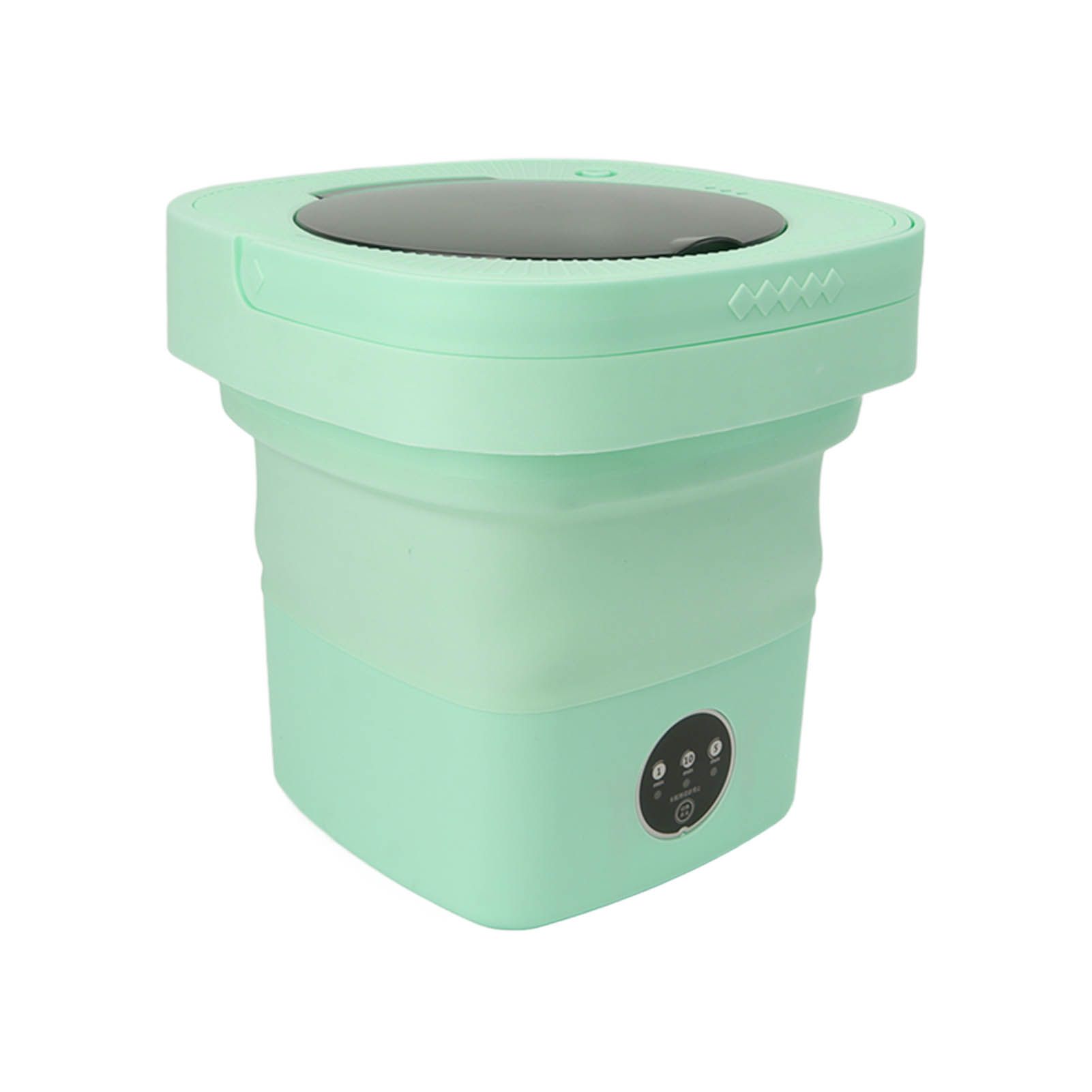 6.5L Washing Machine Folding Portable Automatic Deep Cleaning Wash and Spin Dry Washer with Water Tube 100‑240V Green AU Plug - Image 4