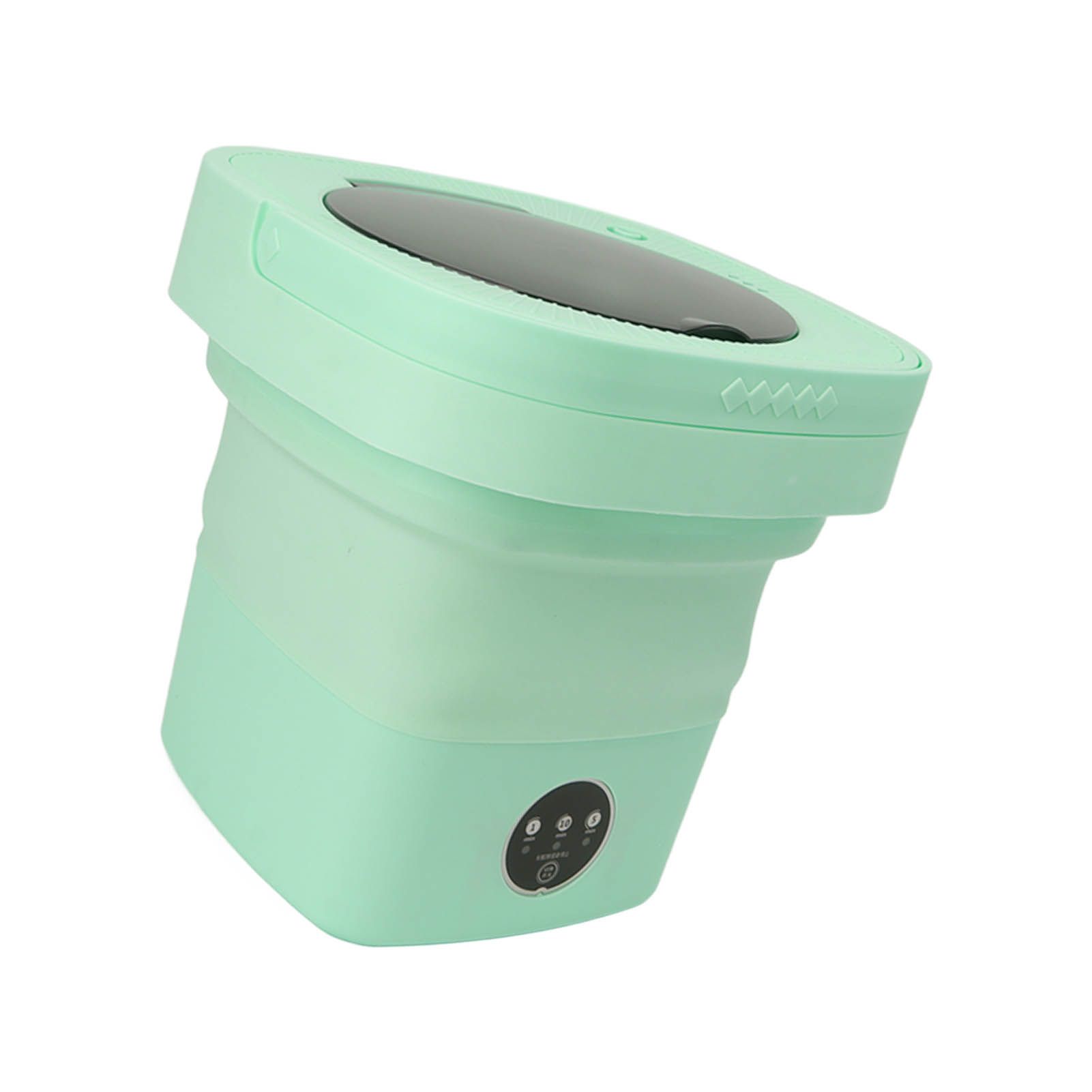 6.5L Washing Machine Folding Portable Automatic Deep Cleaning Wash and Spin Dry Washer with Water Tube 100‑240V Green AU Plug - Image 7
