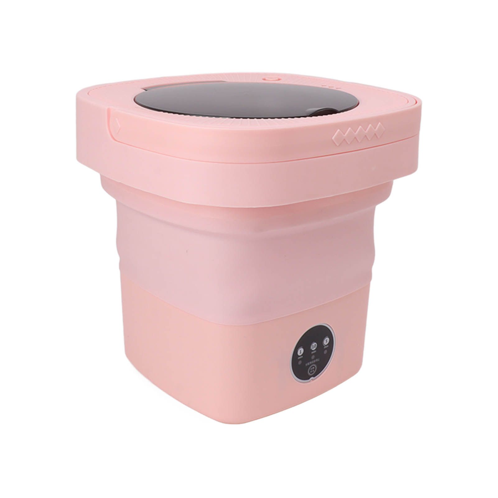 6.5L Washing Machine Folding Portable Automatic Deep Cleaning Wash and Spin Dry Washer with Water Tube 100‑240V Pink AU Plug - Image 4