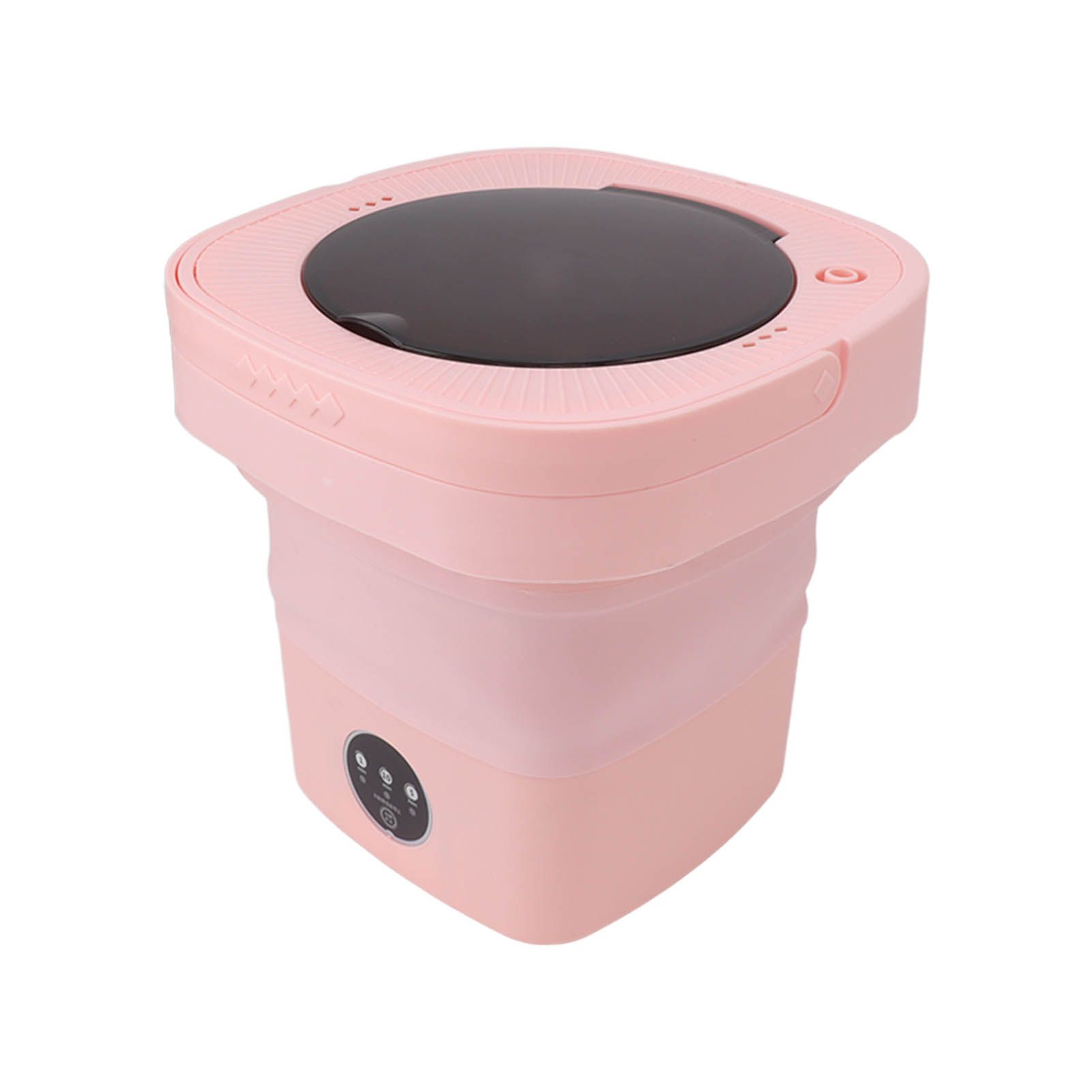 6.5L Washing Machine Folding Portable Automatic Deep Cleaning Wash and Spin Dry Washer with Water Tube 100‑240V Pink AU Plug - Image 8