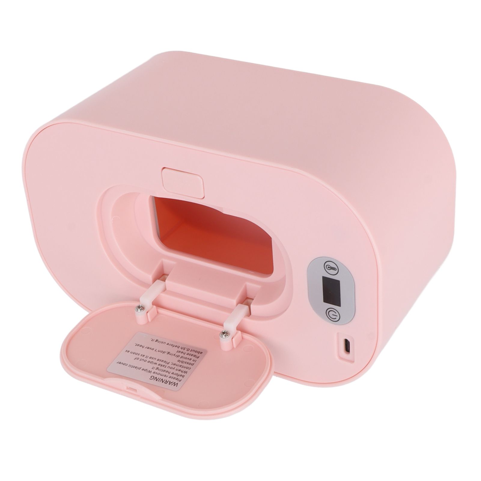 Baby Wipe Warmer USB Constant Temperature Portable Wipe Heater Temperature Adjustment Warm Keeper Dispenser 5V Pink - Image 2