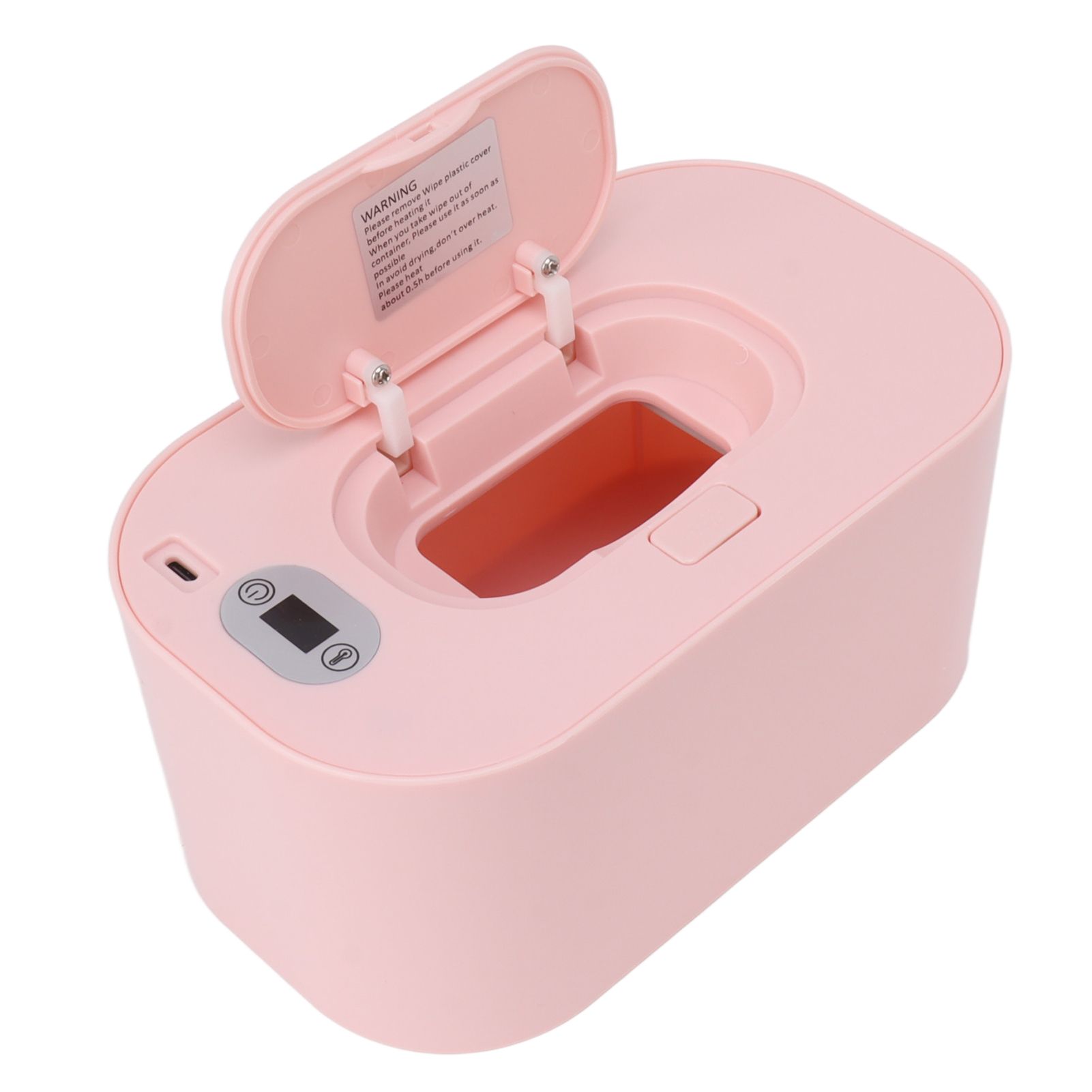 Baby Wipe Warmer USB Constant Temperature Portable Wipe Heater Temperature Adjustment Warm Keeper Dispenser 5V Pink - Image 5