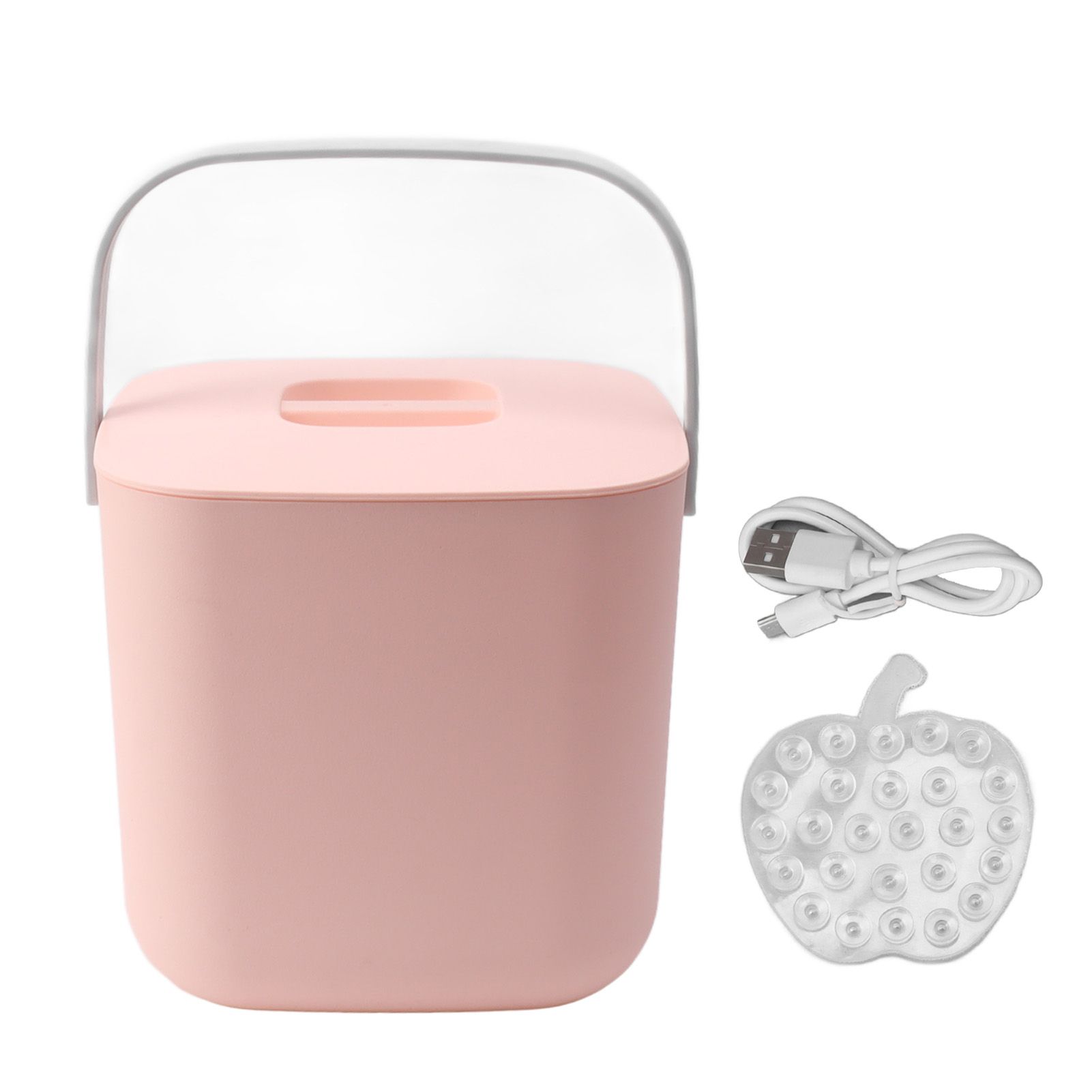 Mini Dishwasher 18W 8.5V 2A 2000mah Portable Countertop Dishwasher for Dishware Fruit Vegetable Pink - Image 1