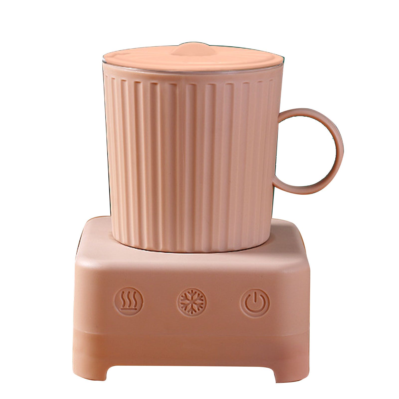 Fast Cooler Cup Beverage Beer Quick Cooling Mug Dormitory Heat Preservation Desktop Refrigerator CN Plug Cherry Pink - Image 1