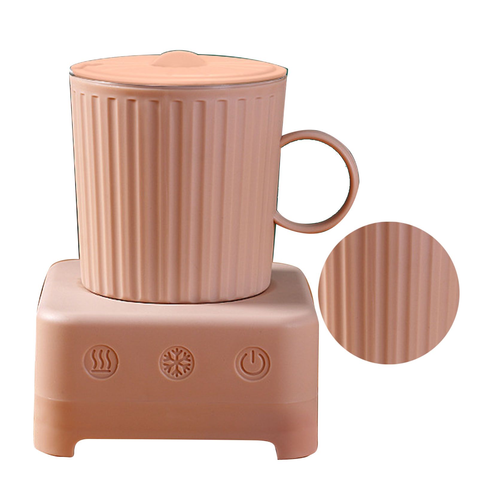 Fast Cooler Cup Beverage Beer Quick Cooling Mug Dormitory Heat Preservation Desktop Refrigerator CN Plug Cherry Pink - Image 2