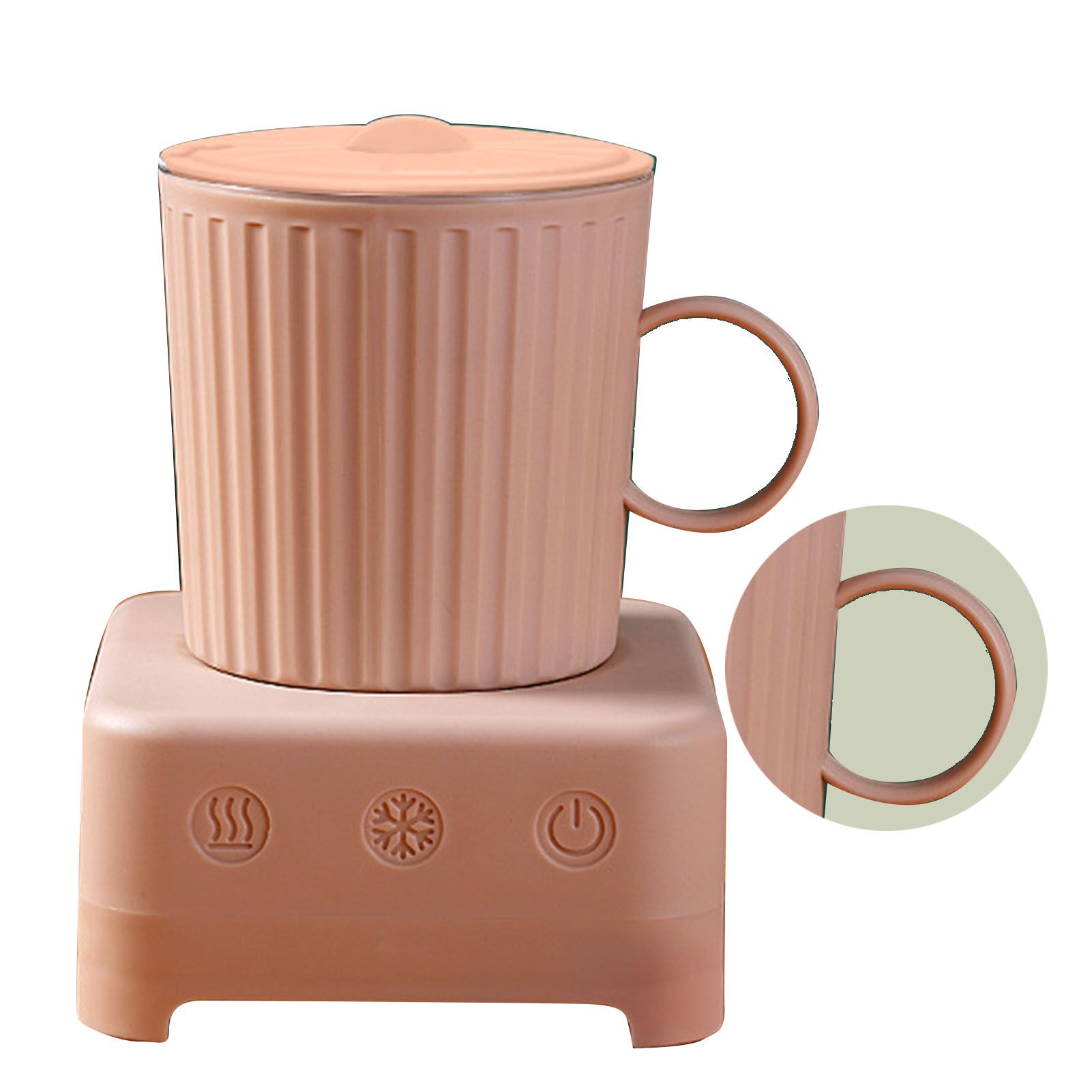 Fast Cooler Cup Beverage Beer Quick Cooling Mug Dormitory Heat Preservation Desktop Refrigerator CN Plug Cherry Pink - Image 3