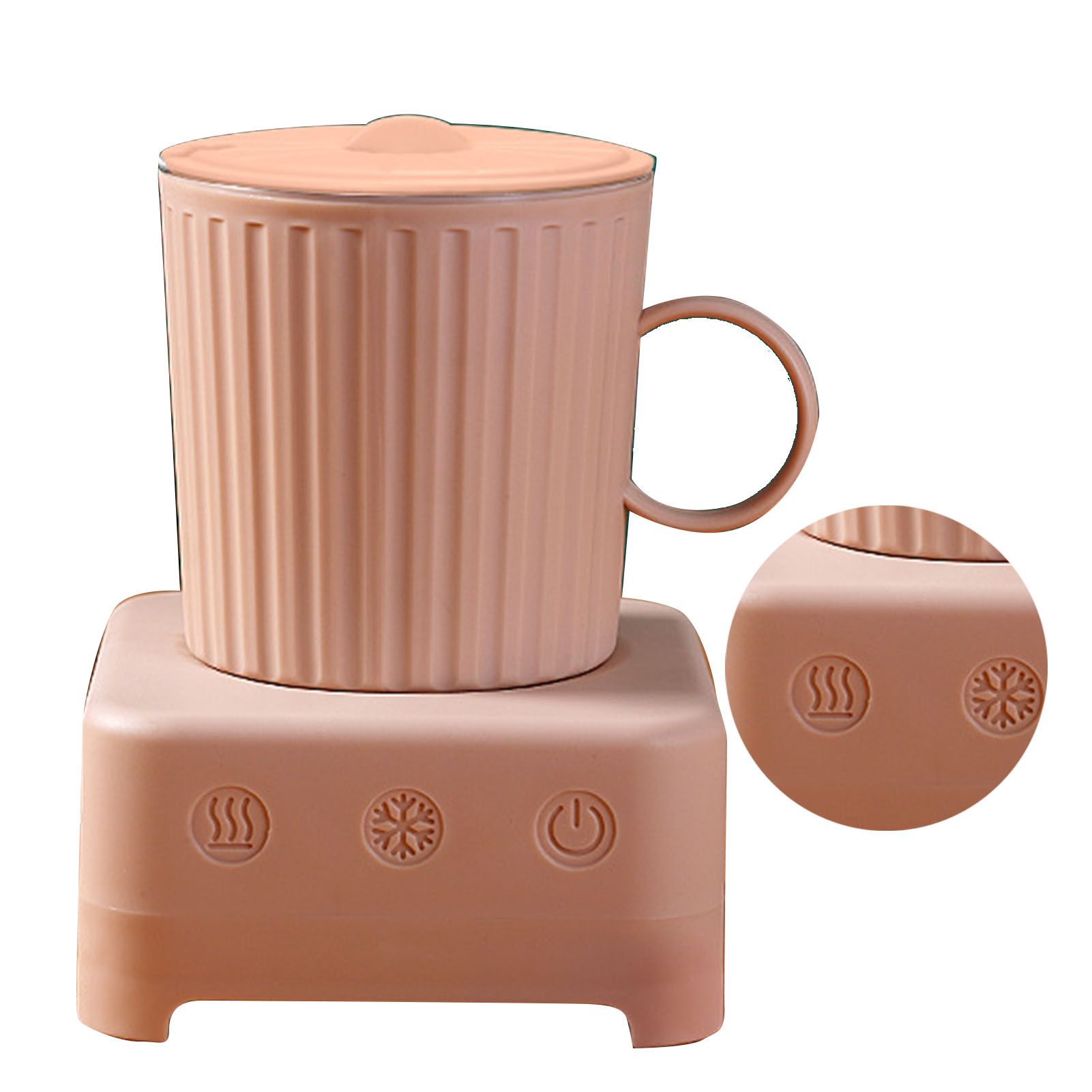 Fast Cooler Cup Beverage Beer Quick Cooling Mug Dormitory Heat Preservation Desktop Refrigerator CN Plug Cherry Pink - Image 4