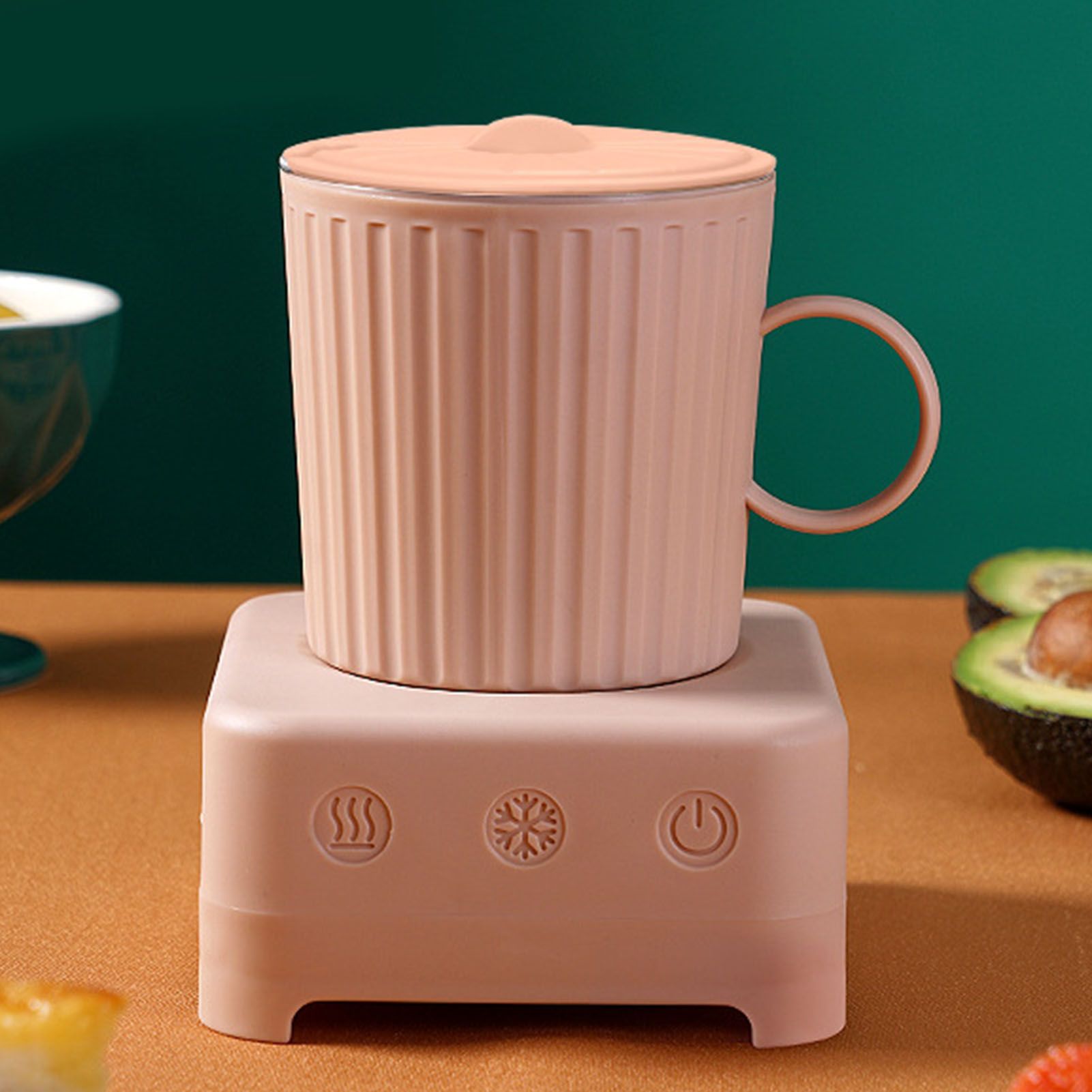 Fast Cooler Cup Beverage Beer Quick Cooling Mug Dormitory Heat Preservation Desktop Refrigerator CN Plug Cherry Pink - Image 7