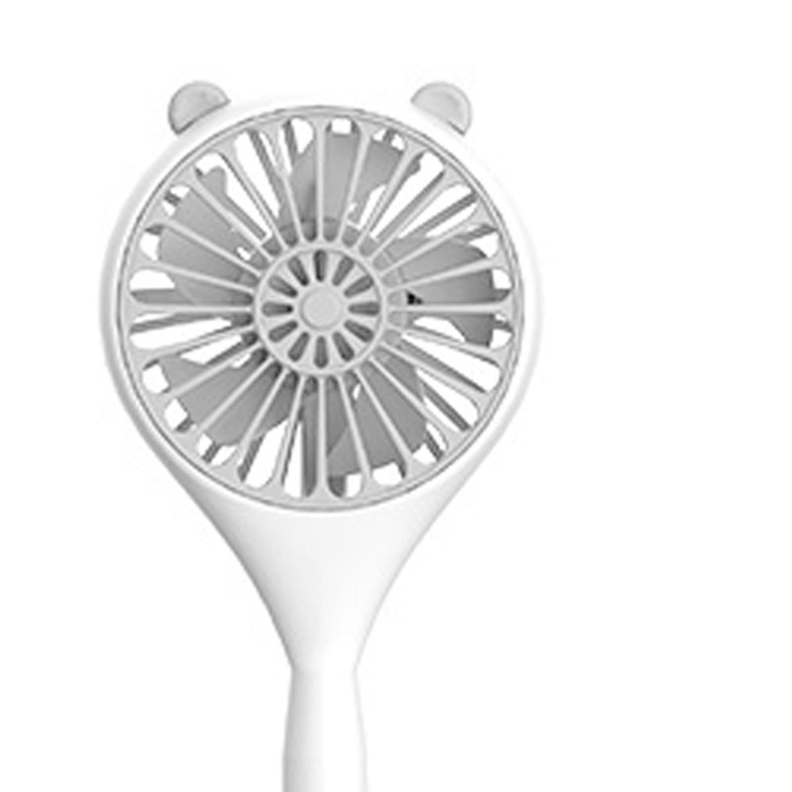 Neck Fan USB Rechargeable Cute Portable Retractable Universal Adjustment Cooling Fan For Outdoor Sports Travel White - Image 7
