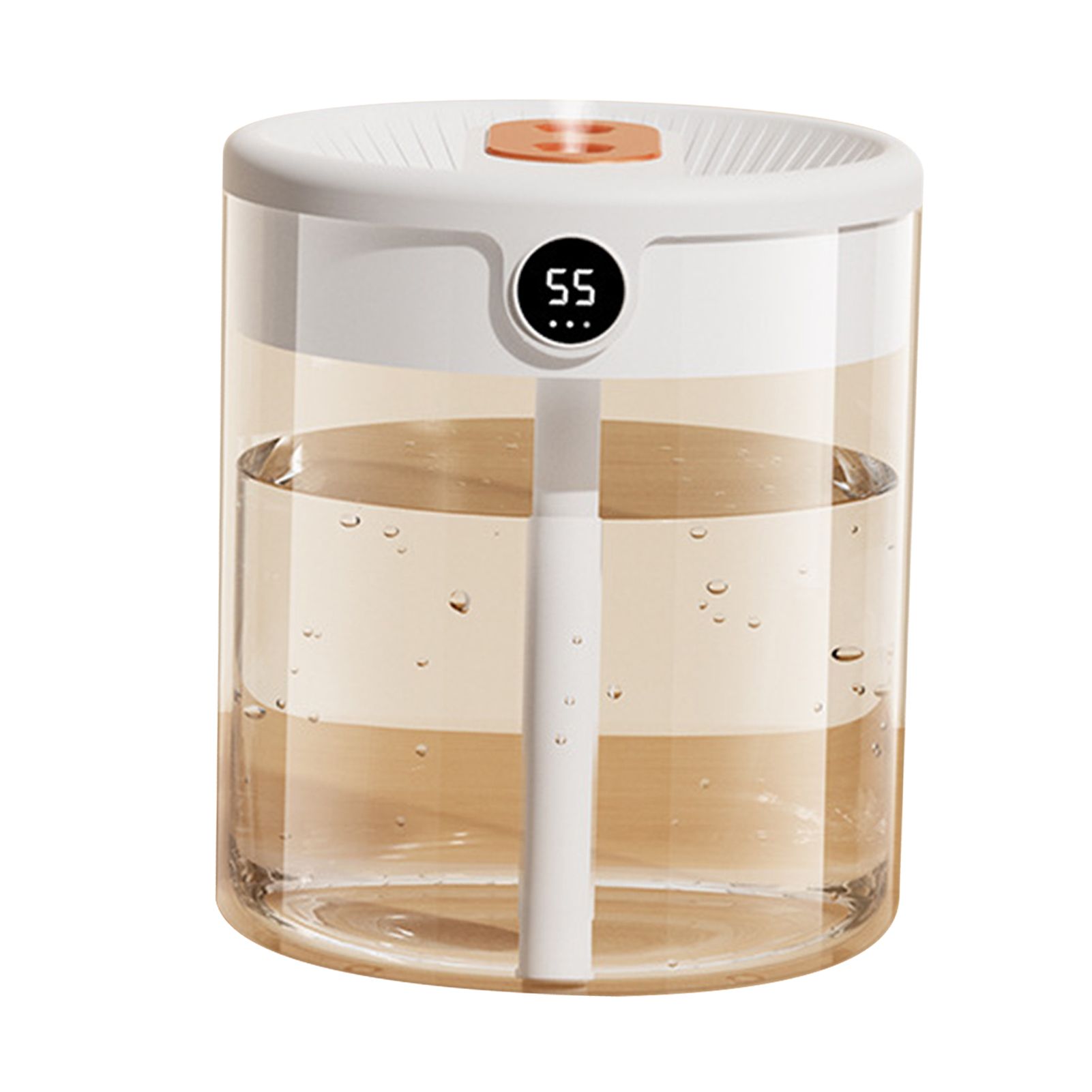 2L Double Nozzle Air Humidifier USB Double Jet Humidifier with LCD Humidity Display Large Capacity Aroma Oil Diffuser for Home Bedroom White - Image 2