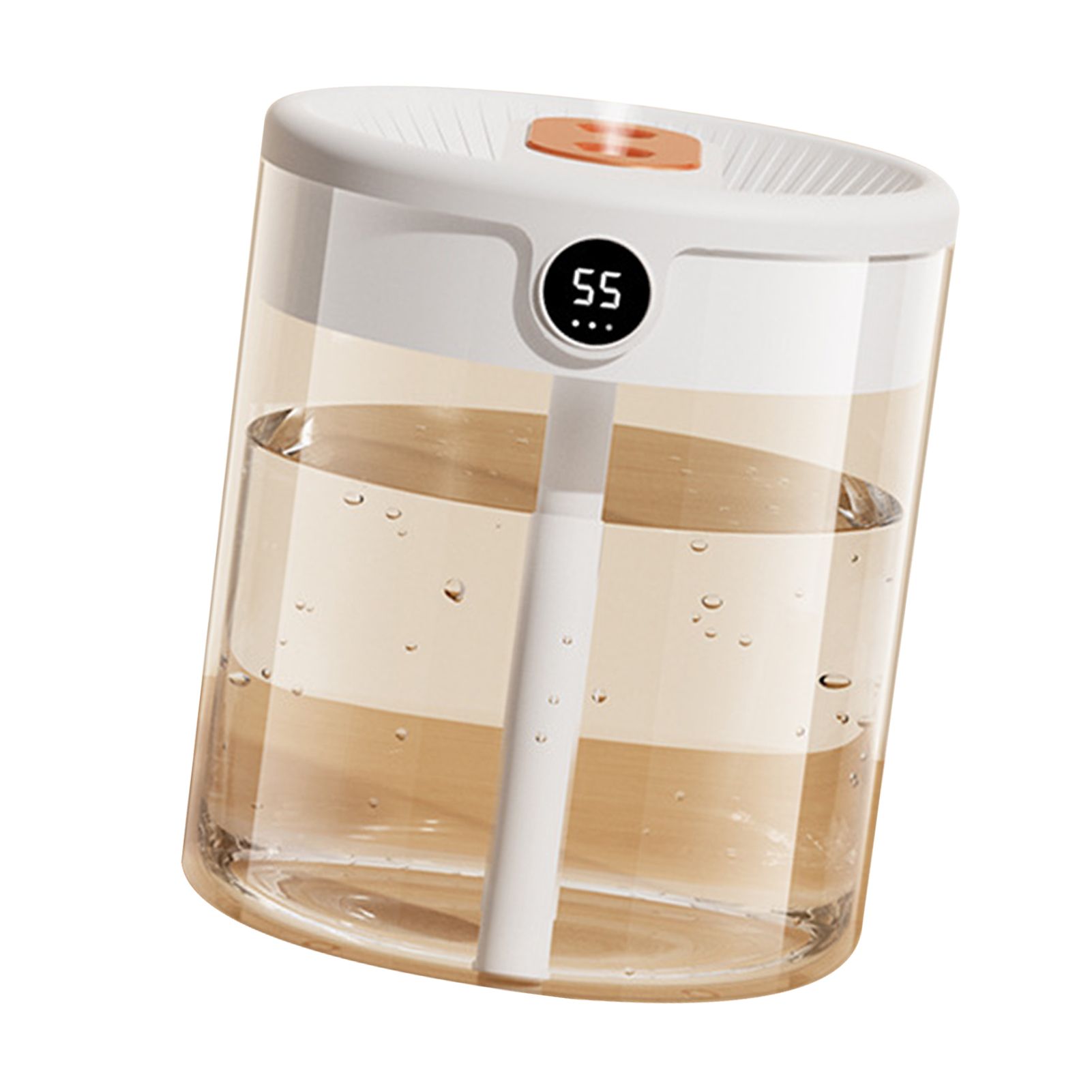 2L Double Nozzle Air Humidifier USB Double Jet Humidifier with LCD Humidity Display Large Capacity Aroma Oil Diffuser for Home Bedroom White - Image 3