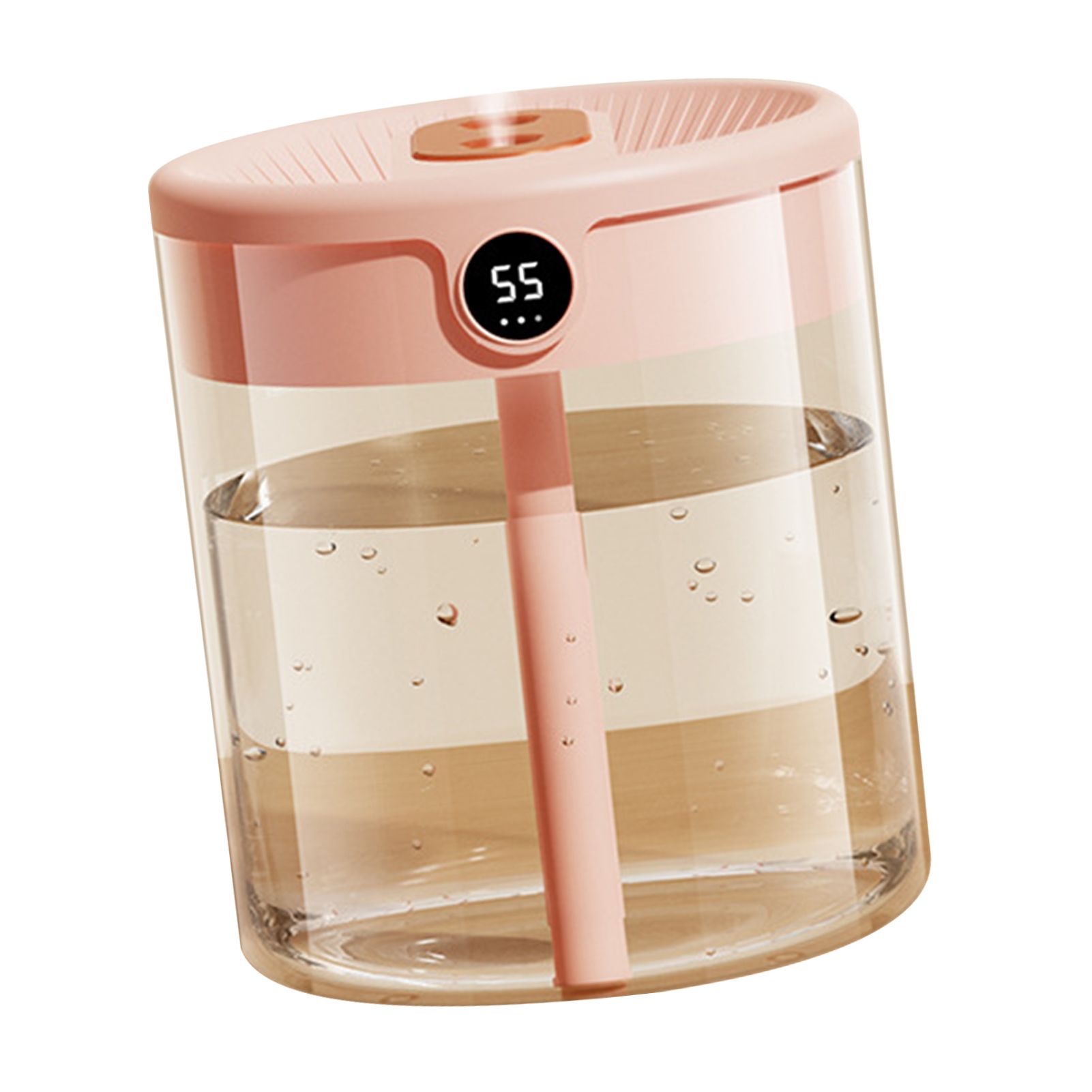 2L Double Nozzle Air Humidifier USB Double Jet Humidifier with LCD Humidity Display Large Capacity Aroma Oil Diffuser for Home Bedroom Pink - Image 4