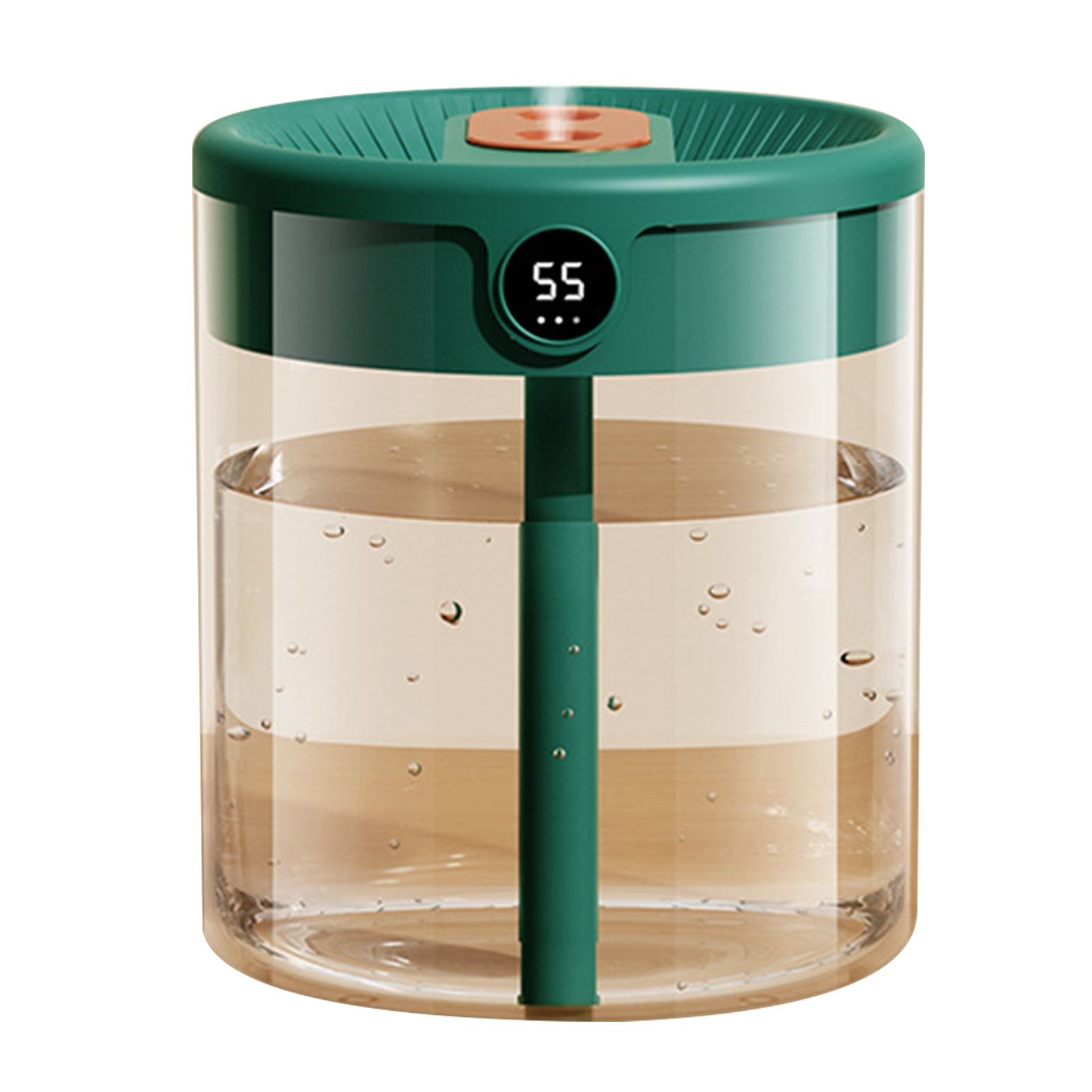 2L Double Nozzle Air Humidifier USB Double Jet Humidifier with LCD Humidity Display Large Capacity Aroma Oil Diffuser for Home Bedroom Green - Image 1