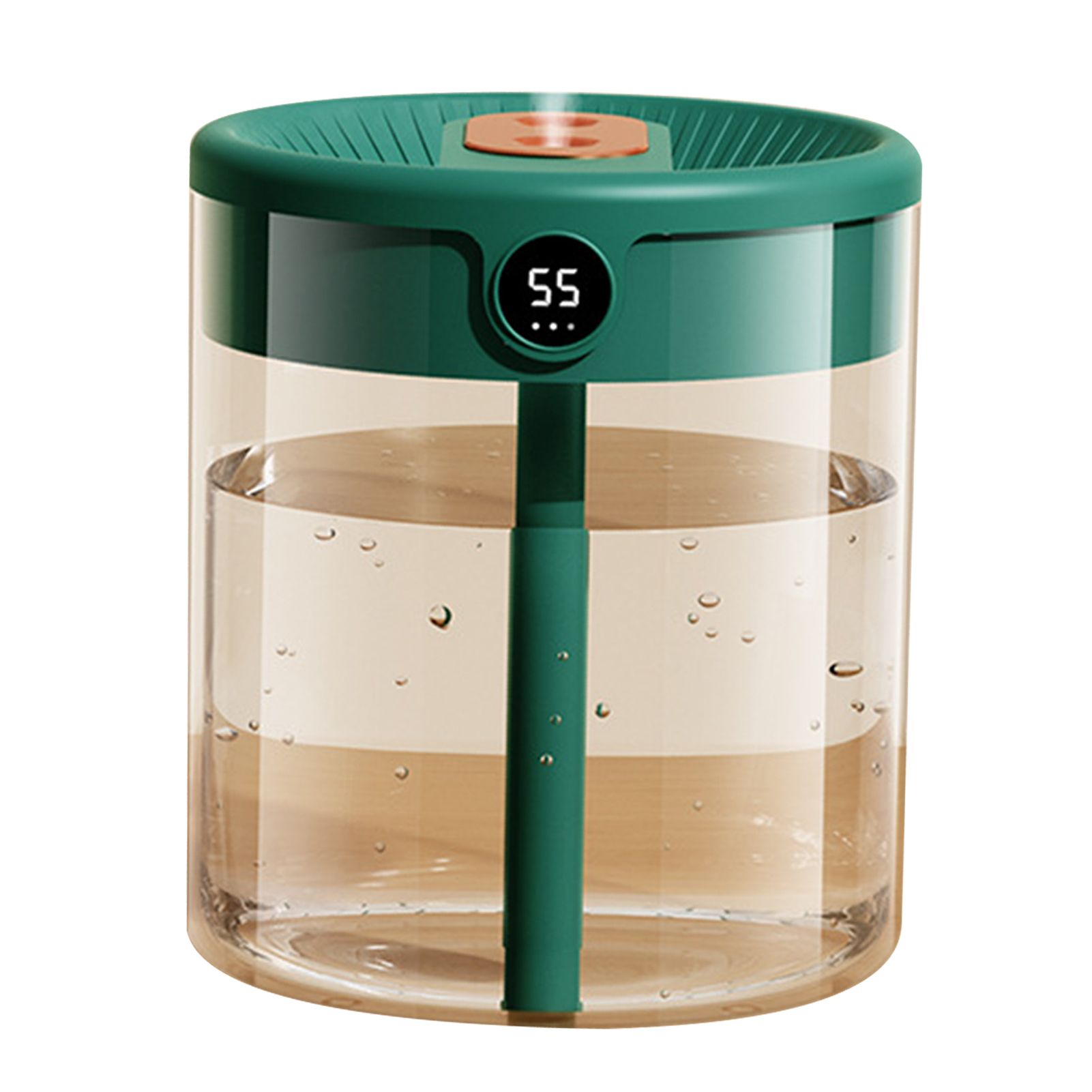 2L Double Nozzle Air Humidifier USB Double Jet Humidifier with LCD Humidity Display Large Capacity Aroma Oil Diffuser for Home Bedroom Green - Image 2