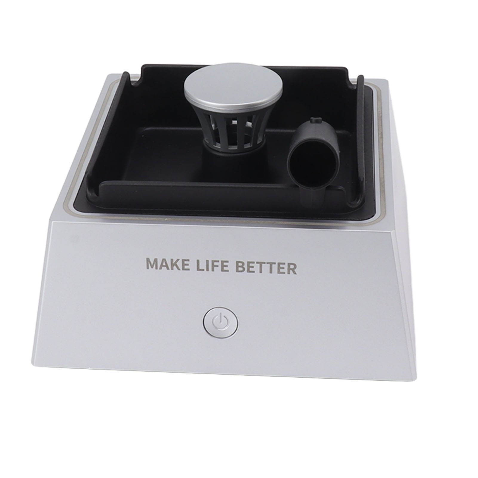 Air Purifier for Bedroom Home Air Purifiers for Desktop Office with Cigarette Holder Small Air Cleaner 2 Speed Remove Smoke Silver - Image 2
