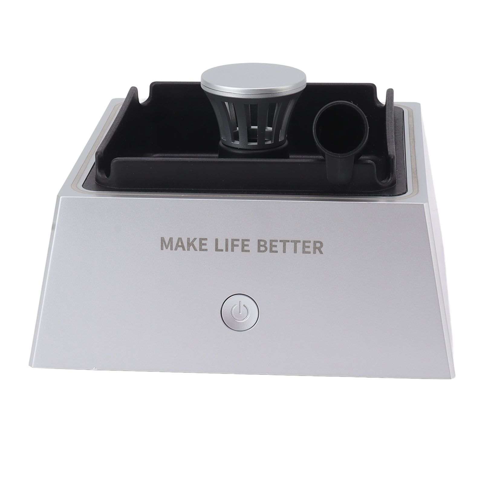 Air Purifier for Bedroom Home Air Purifiers for Desktop Office with Cigarette Holder Small Air Cleaner 2 Speed Remove Smoke Silver - Image 3